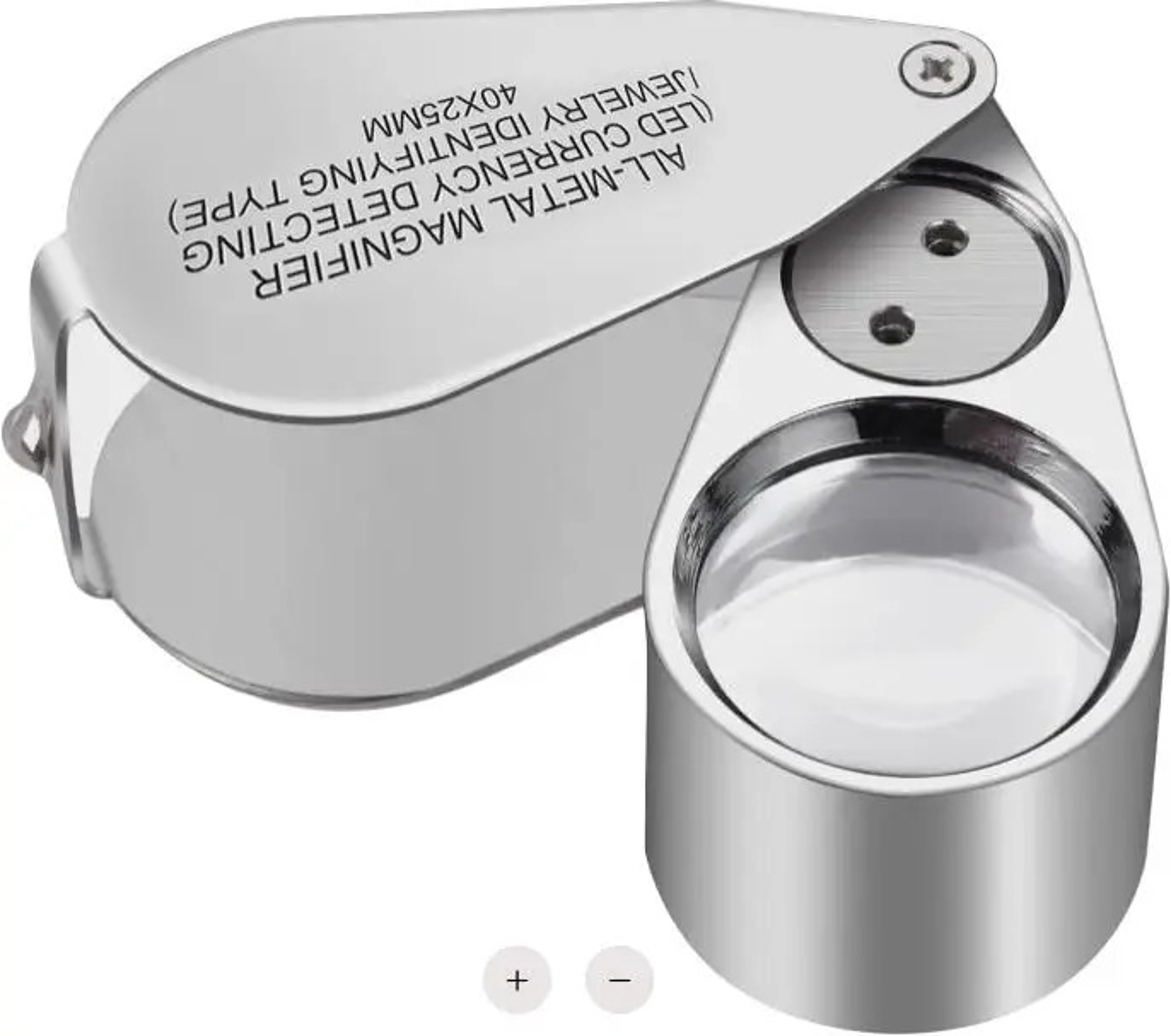 Illuminated Jewelers Loupe Magnifier Folding Pocket Magnifying Glass with LED Light – view 7