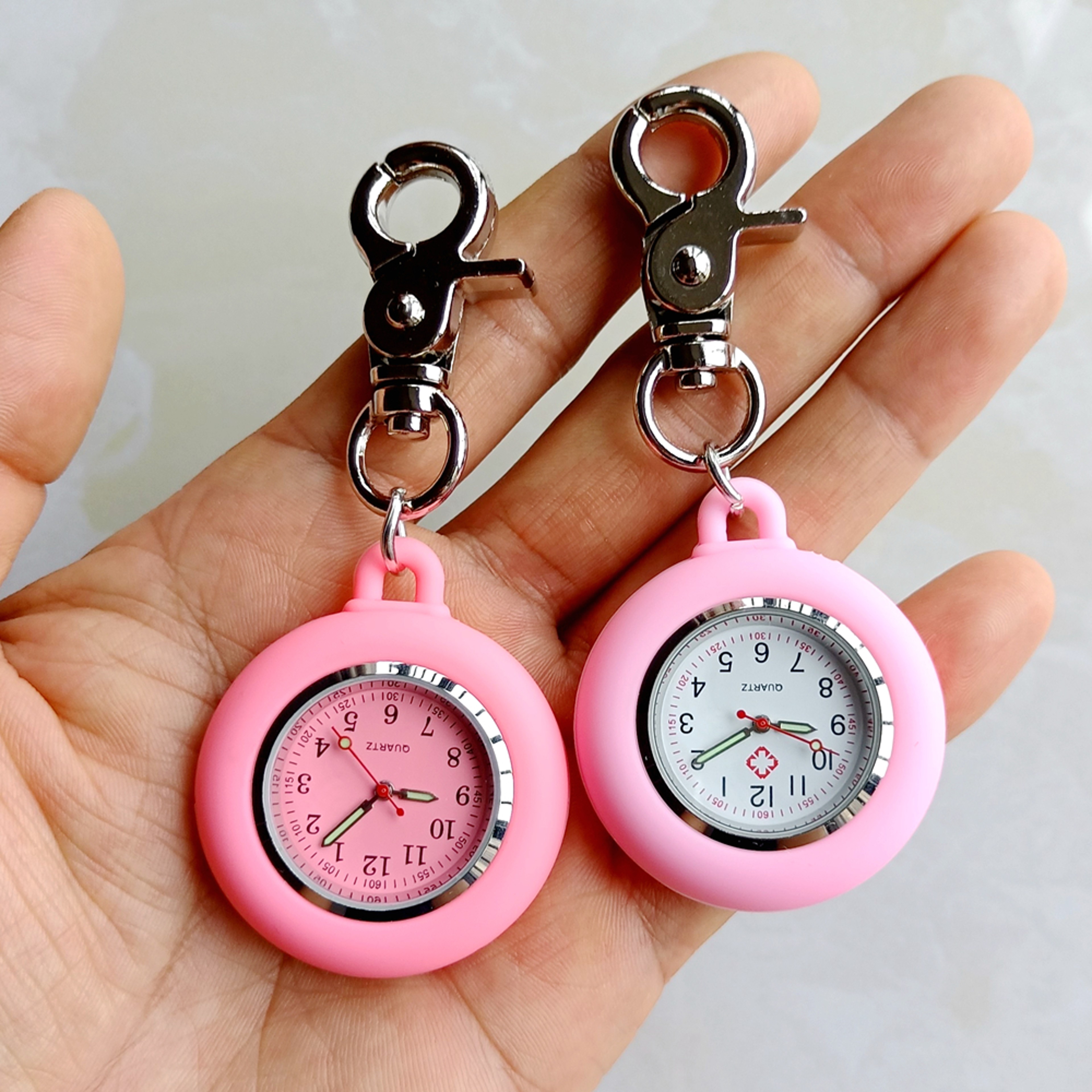 Silicone Nurse Watch Clip On Carabiner Pocket Watch for Nurses Doctors Students – view 5