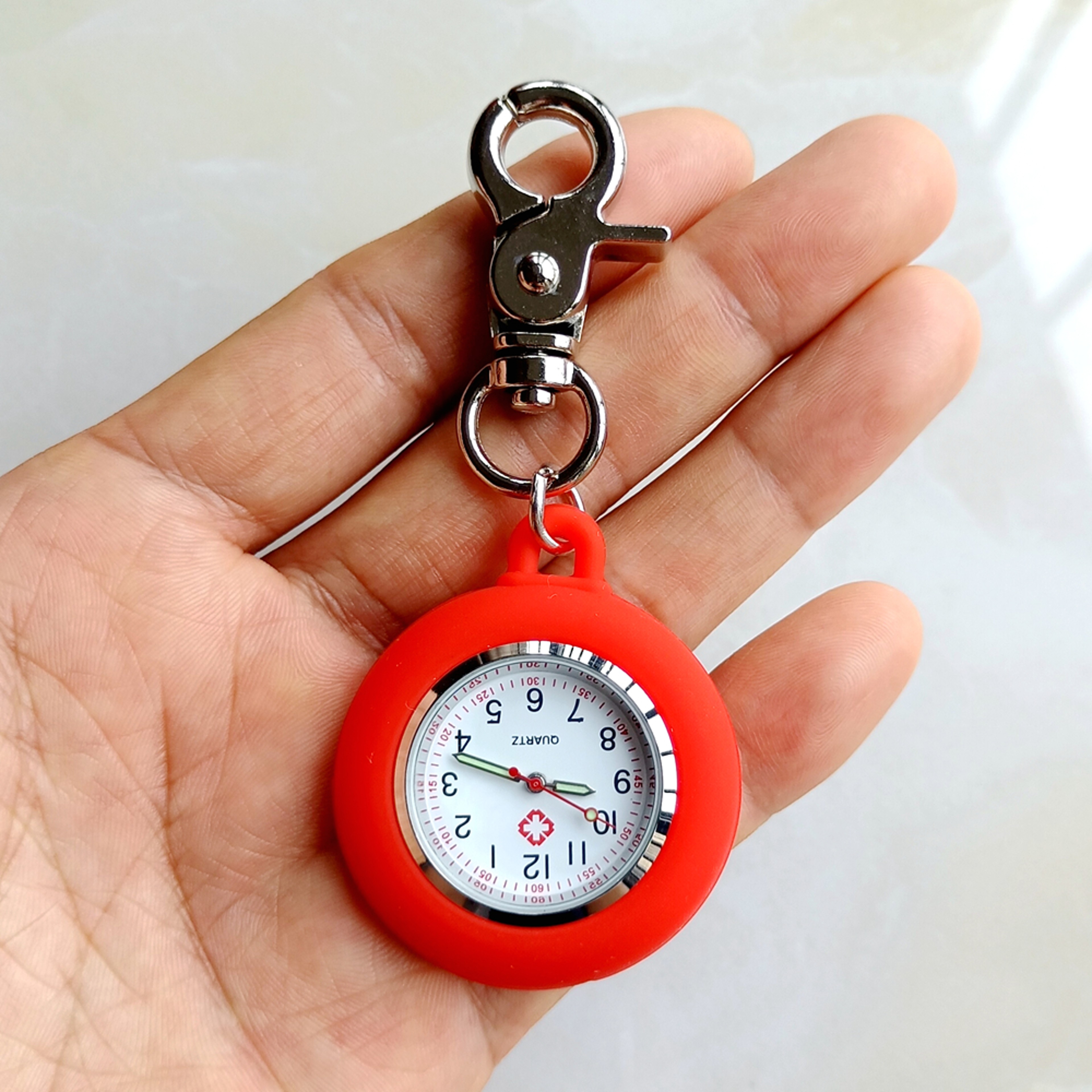 Silicone Nurse Watch Clip On Carabiner Pocket Watch for Nurses Doctors Students – view 9