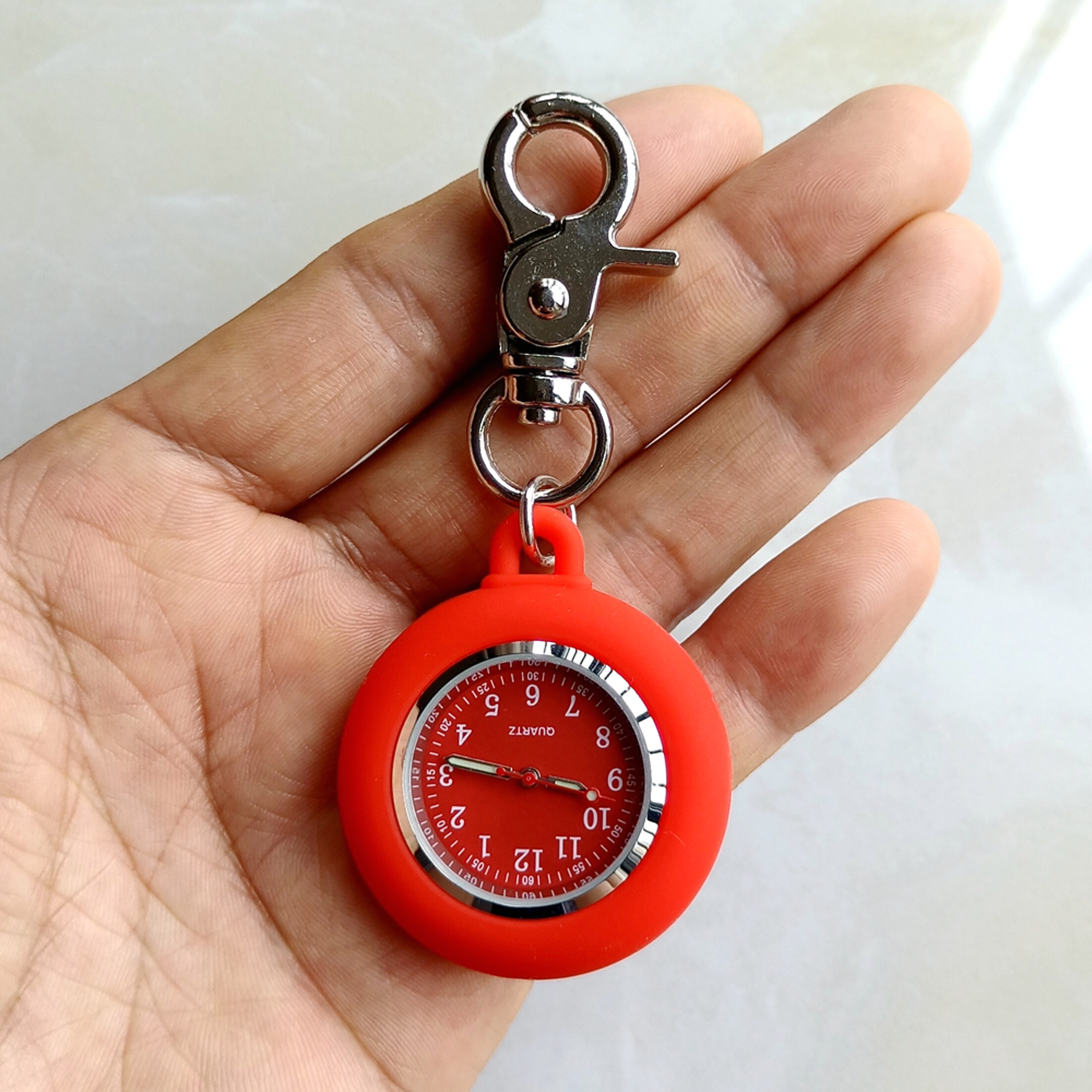Silicone Nurse Watch Clip On Carabiner Pocket Watch for Nurses Doctors Students – view 12