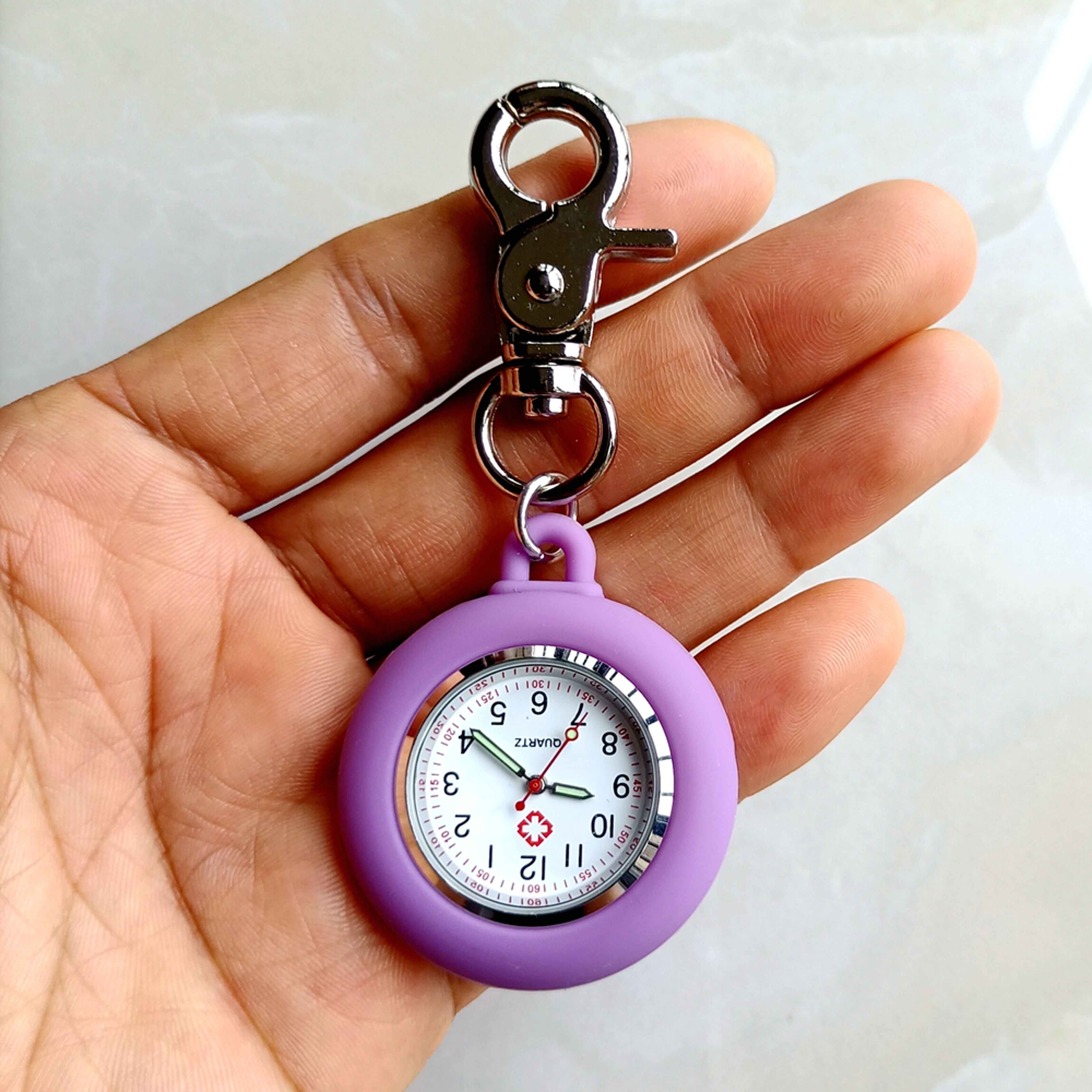 Silicone Nurse Watch Clip On Carabiner Pocket Watch for Nurses Doctors Students – view 14