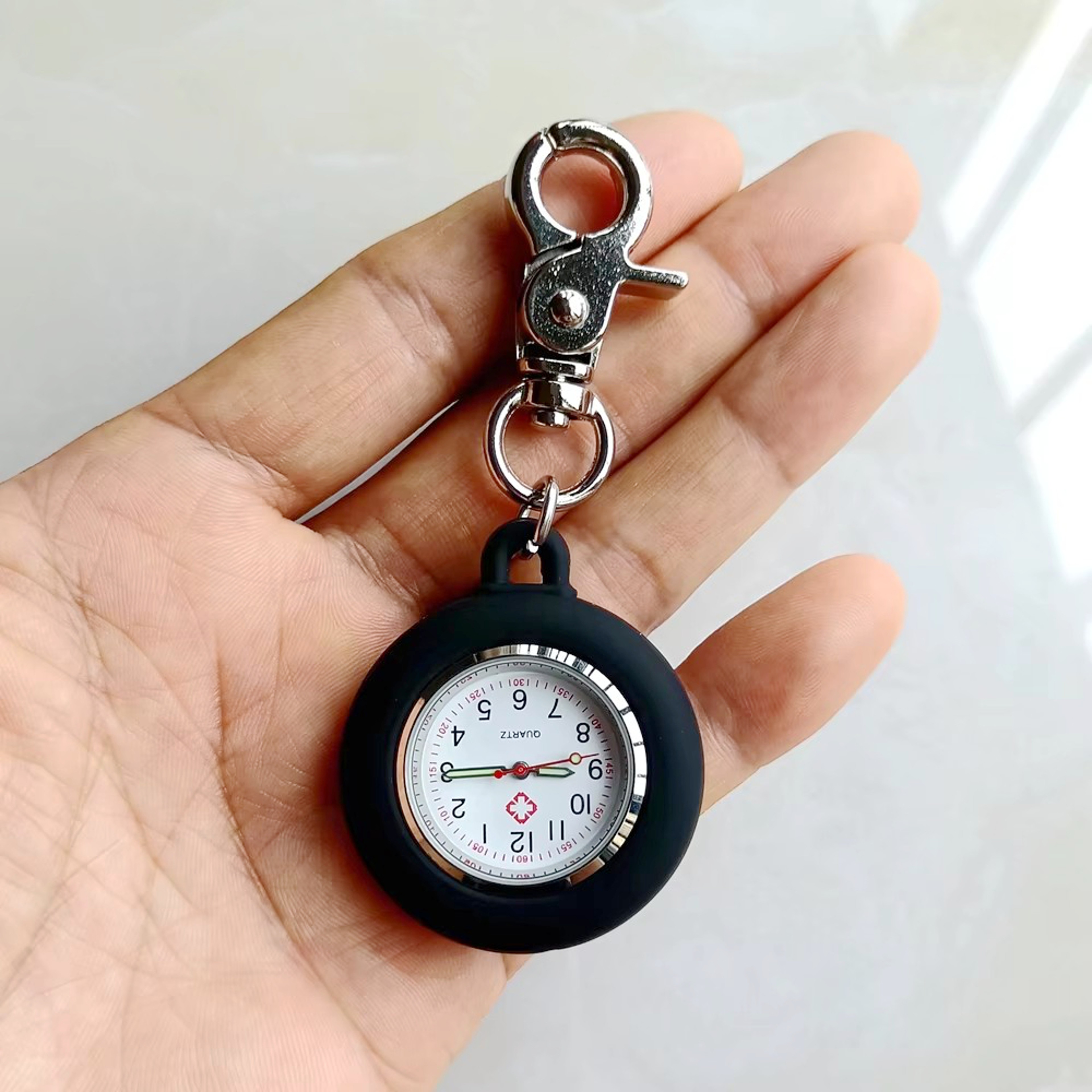 Silicone Nurse Watch Clip On Carabiner Pocket Watch for Nurses Doctors Students – view 16