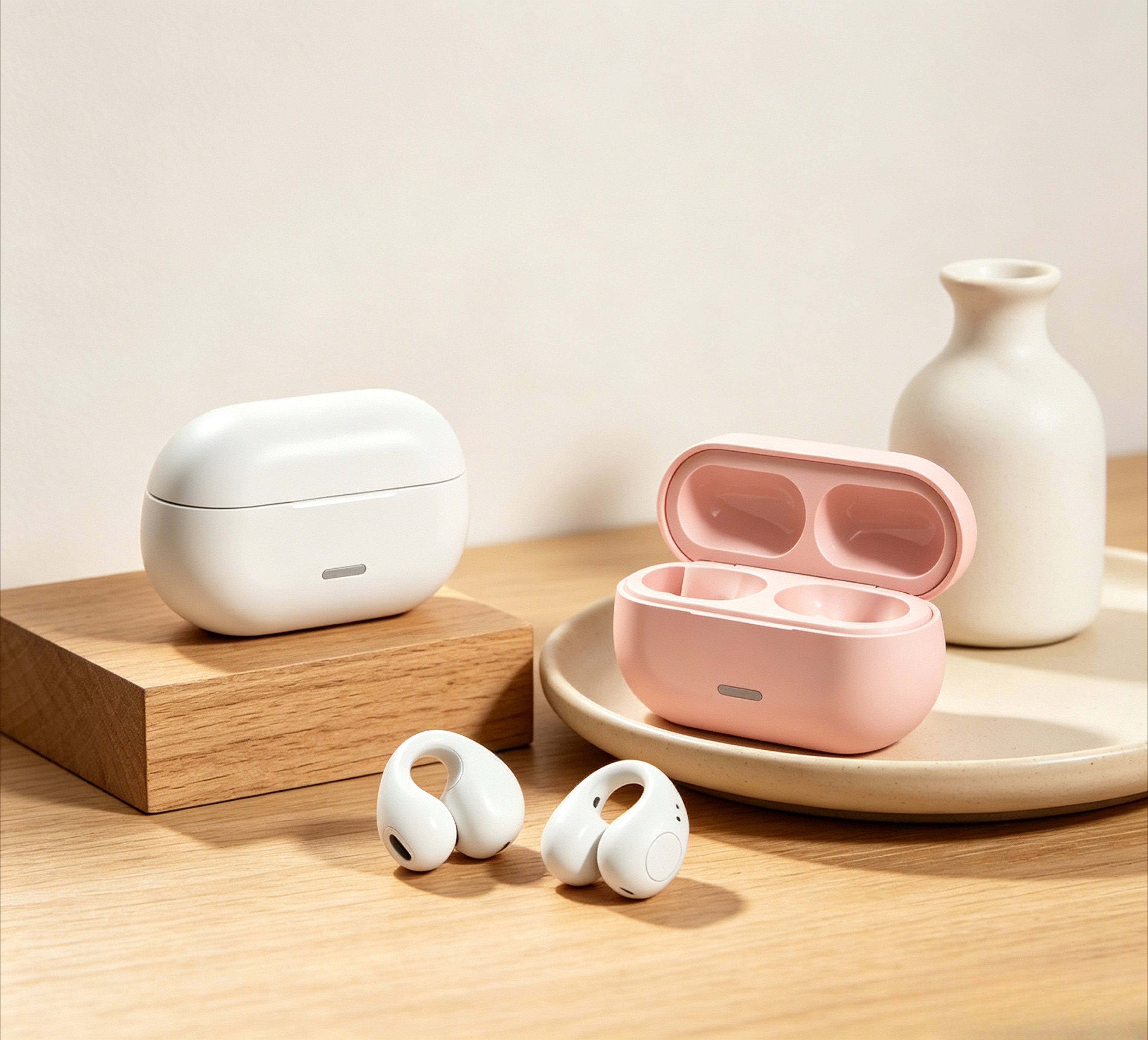 Bluetooth Wireless Earphones with Charging Case and Active Noise Cancellation – view 1