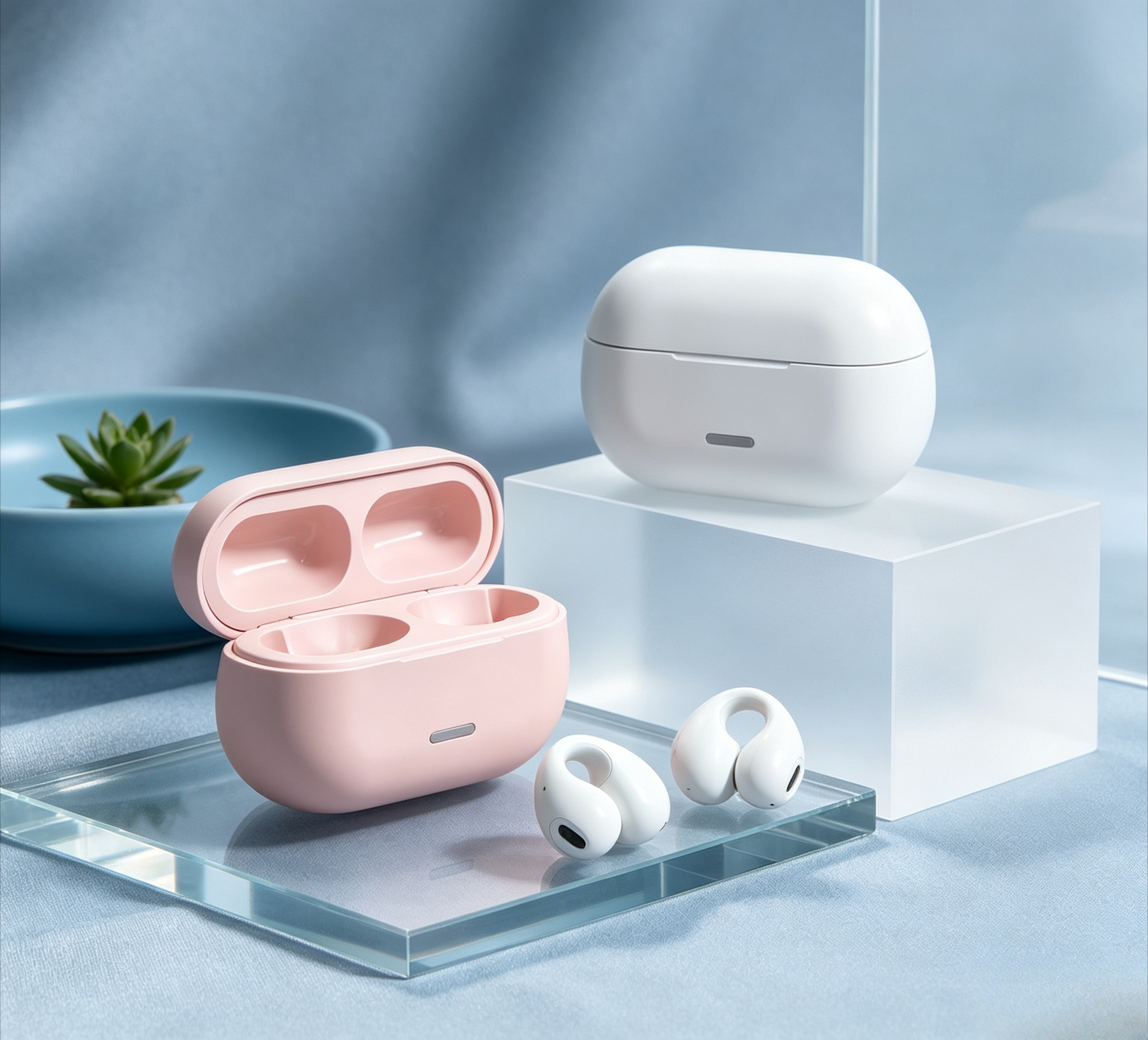 Bluetooth Wireless Air Conduction Earphones with Active Noise Cancellation – view 1