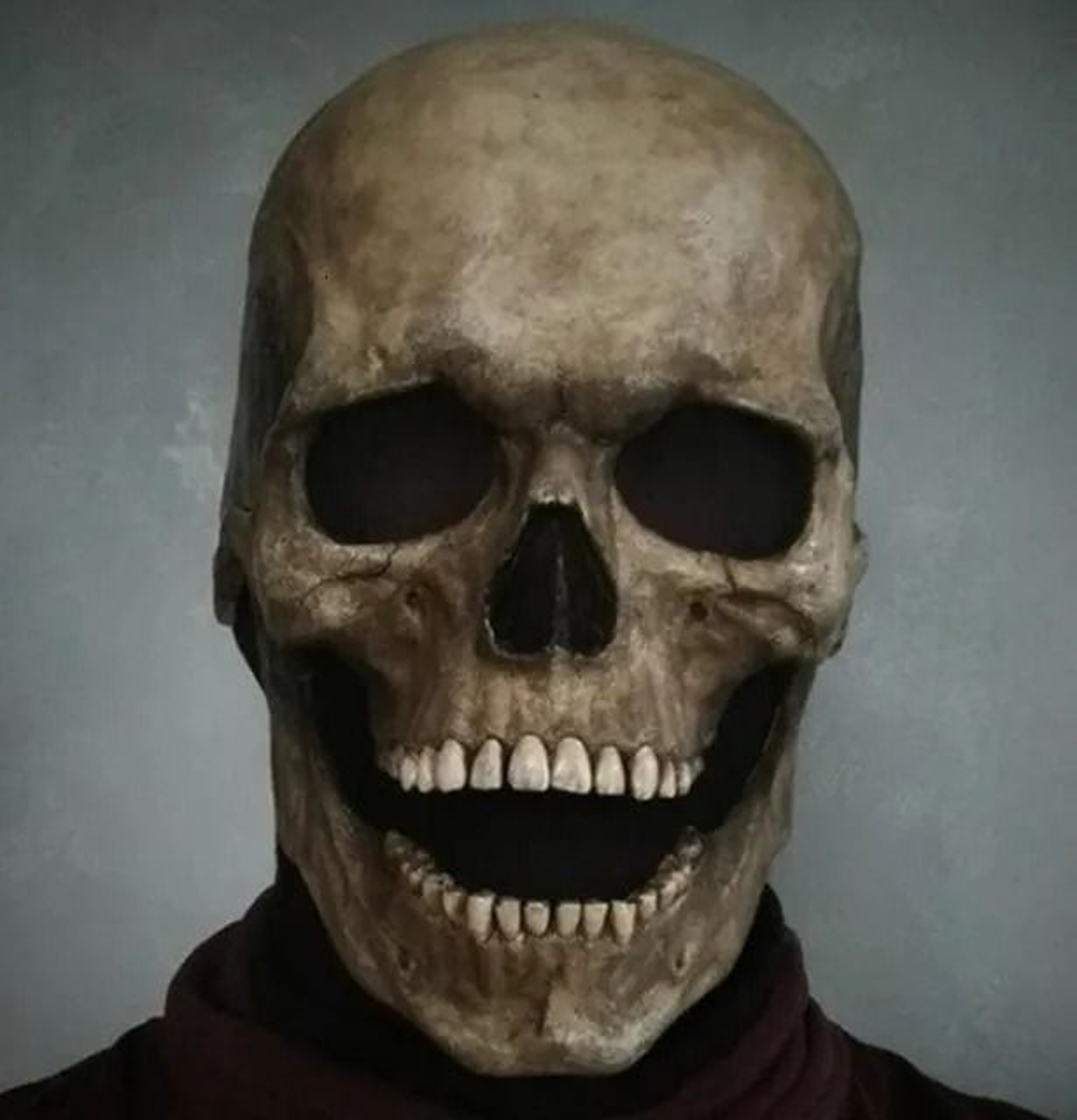 Halloween Skull Mask Full Head Latex Horror Helmet With Movable Jaw 5
