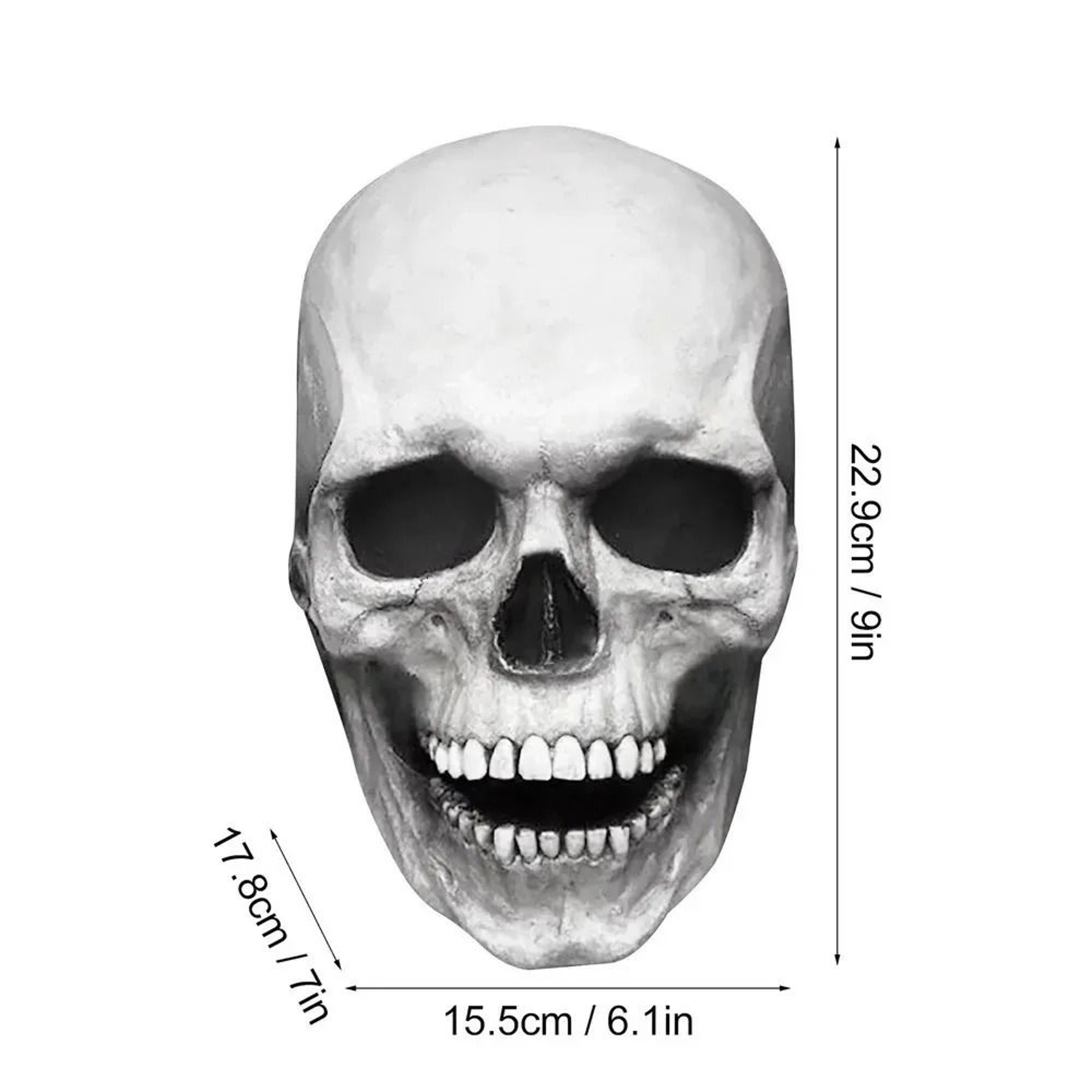 Movable Jaw Skull Halloween Mask Full Head Horror Helmet For Cosplay Parties 1