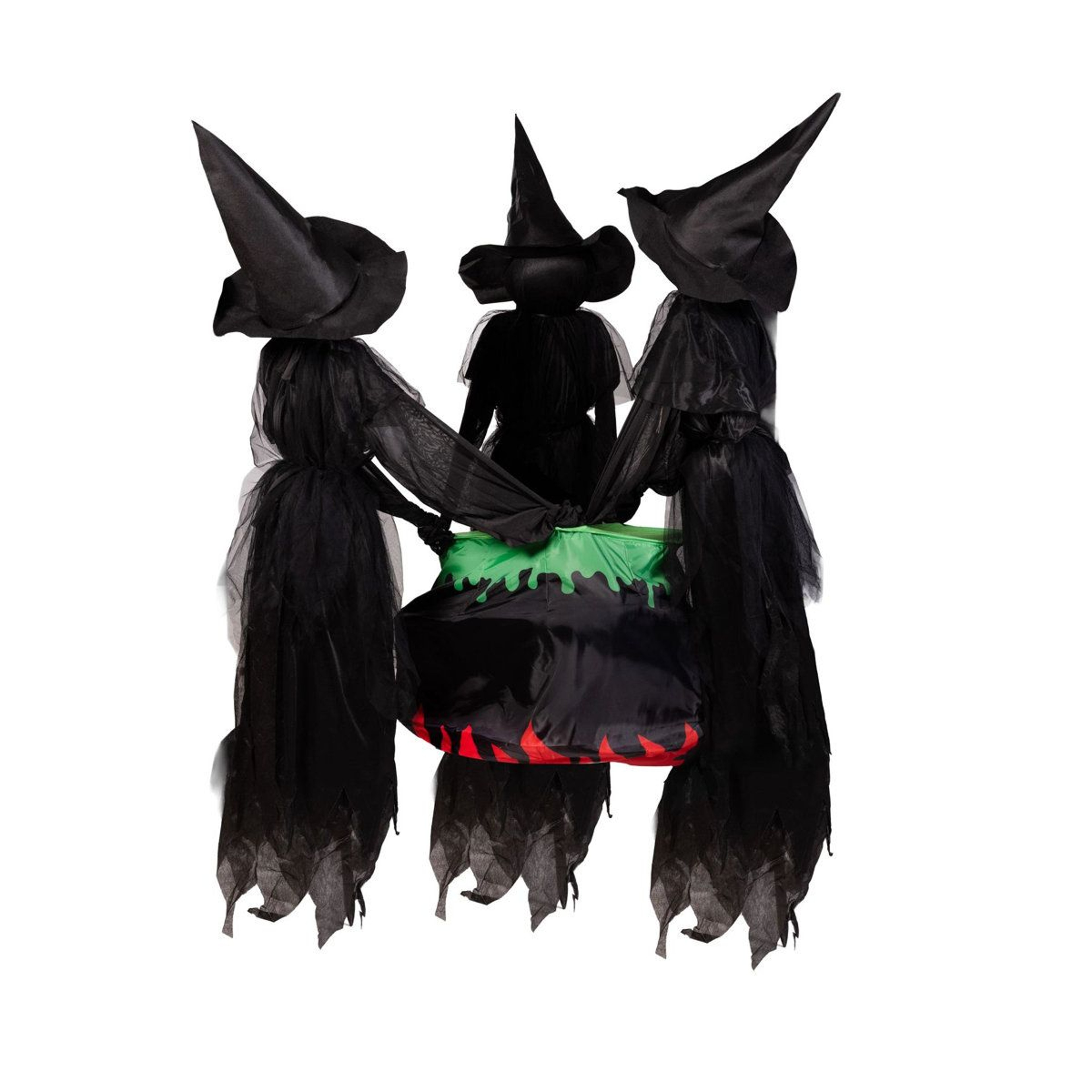 Halloween LED Witches And Cauldron Garden Stakes Outdoor Decor 0