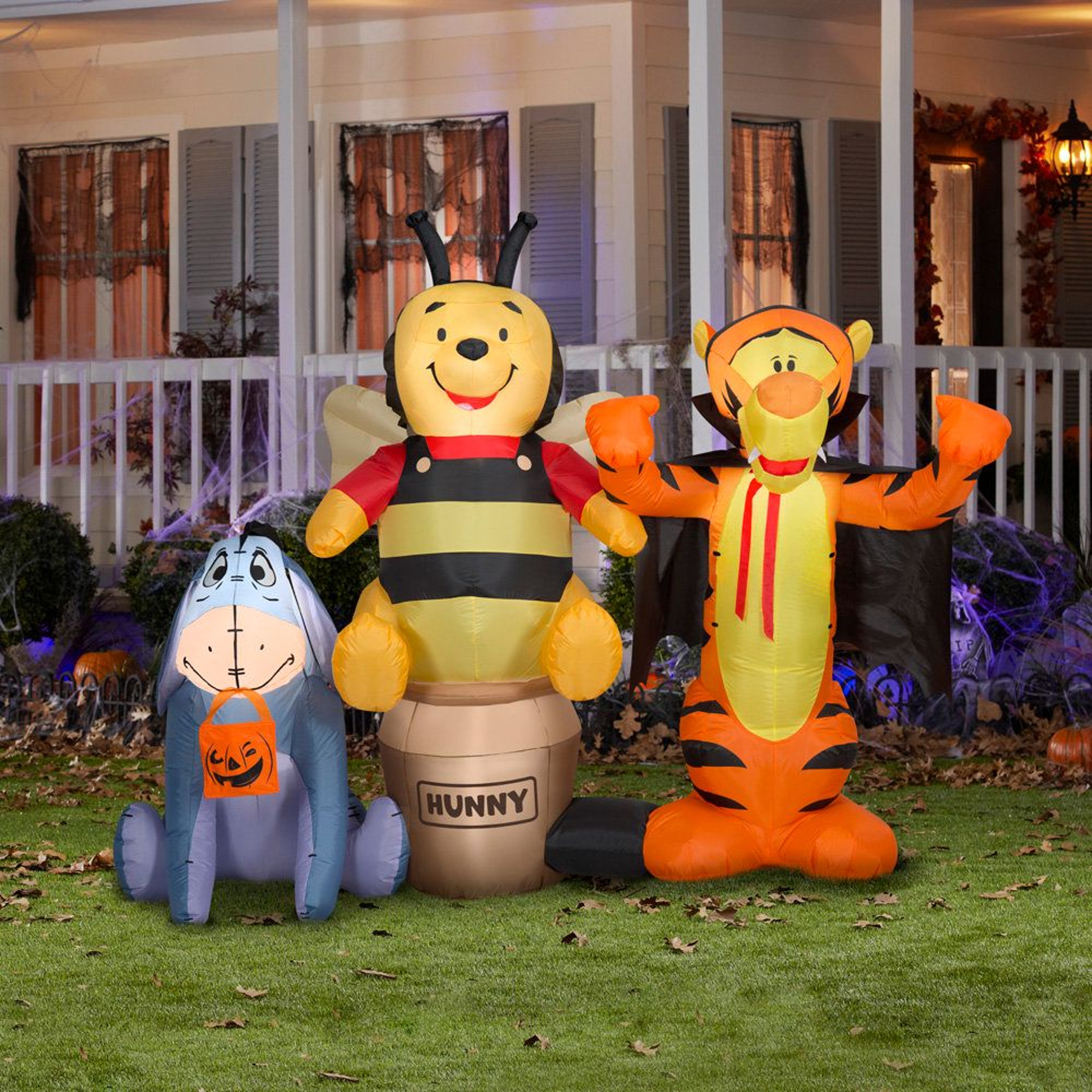 Halloween Pooh And Friends Scene Lighted Outdoor Inflatable Decor 1