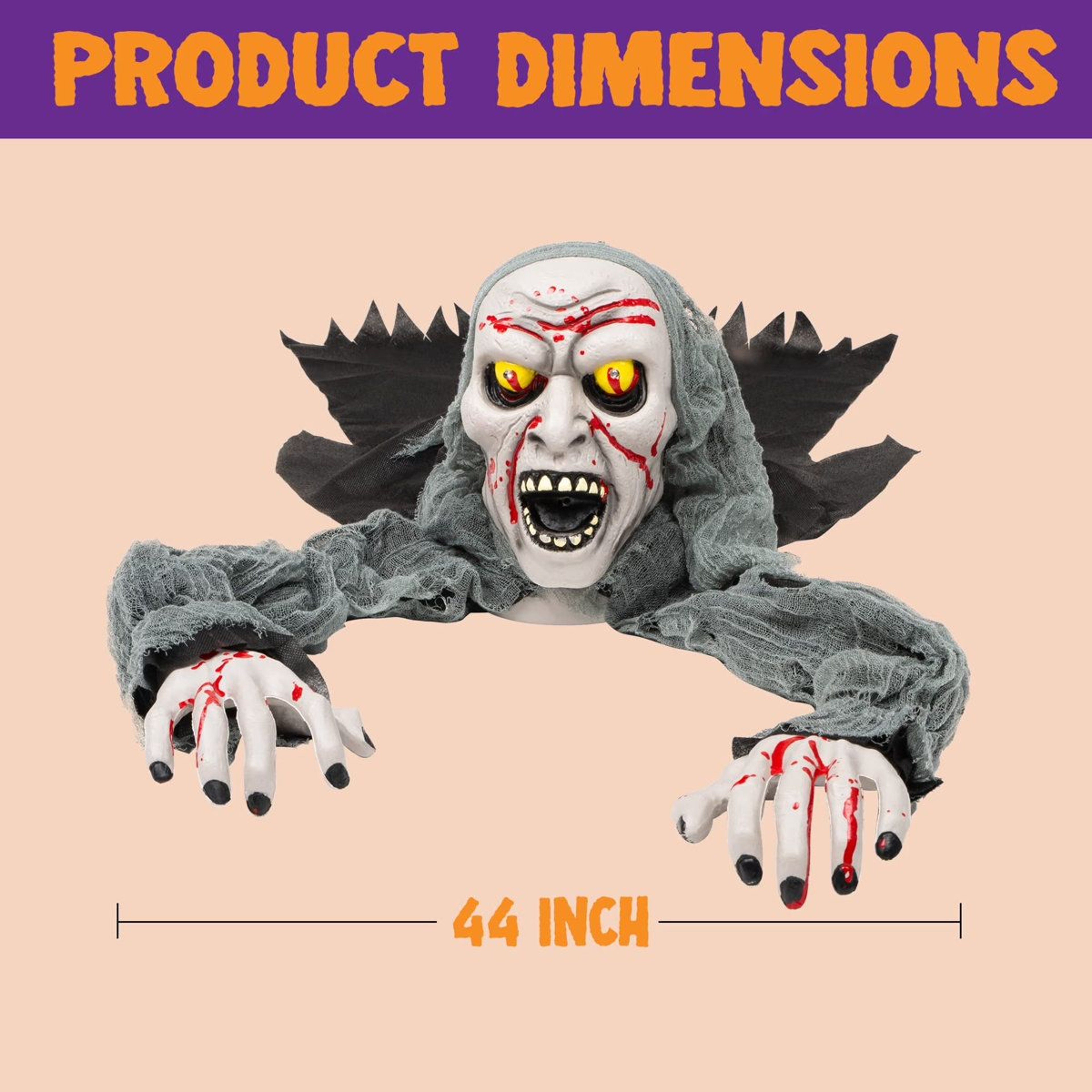 Light Up Zombie Decor With Sound Halloween Garden Stakes 3