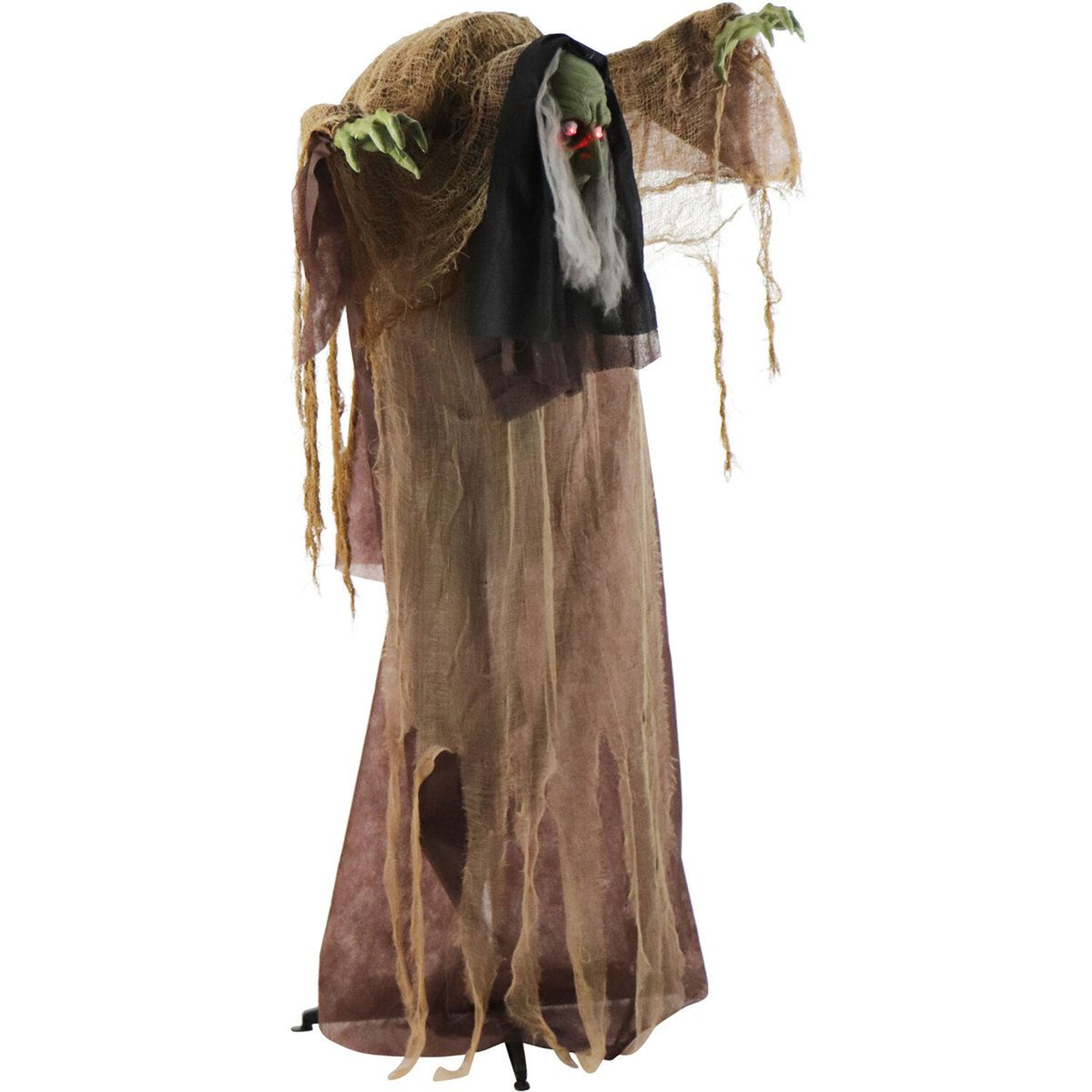 Talking Hunchback Witch Halloween Animatronic With Movement And LED Lights 0