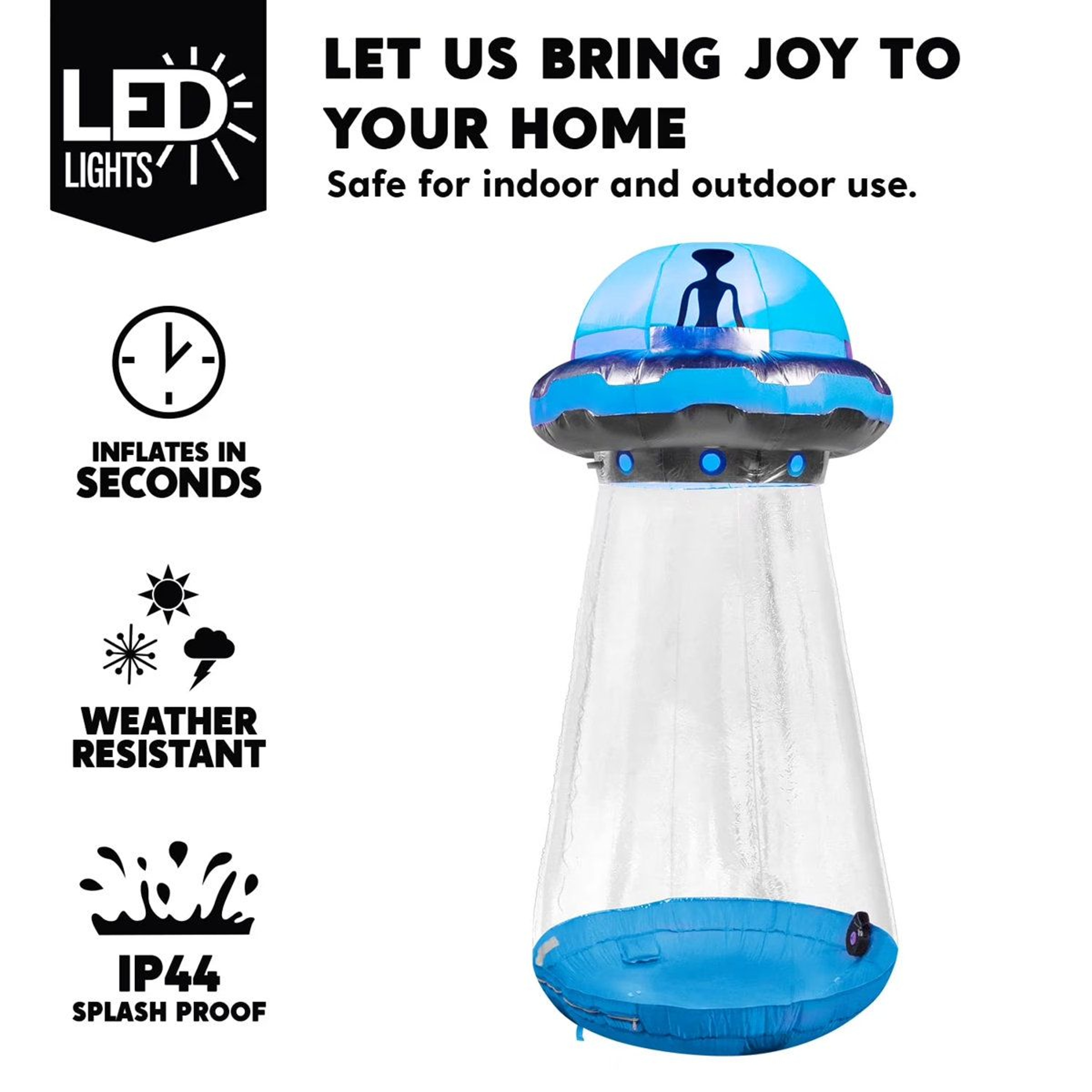 LED Lighted UFO Inflatable Decoration Multicolor Plug In Display 3