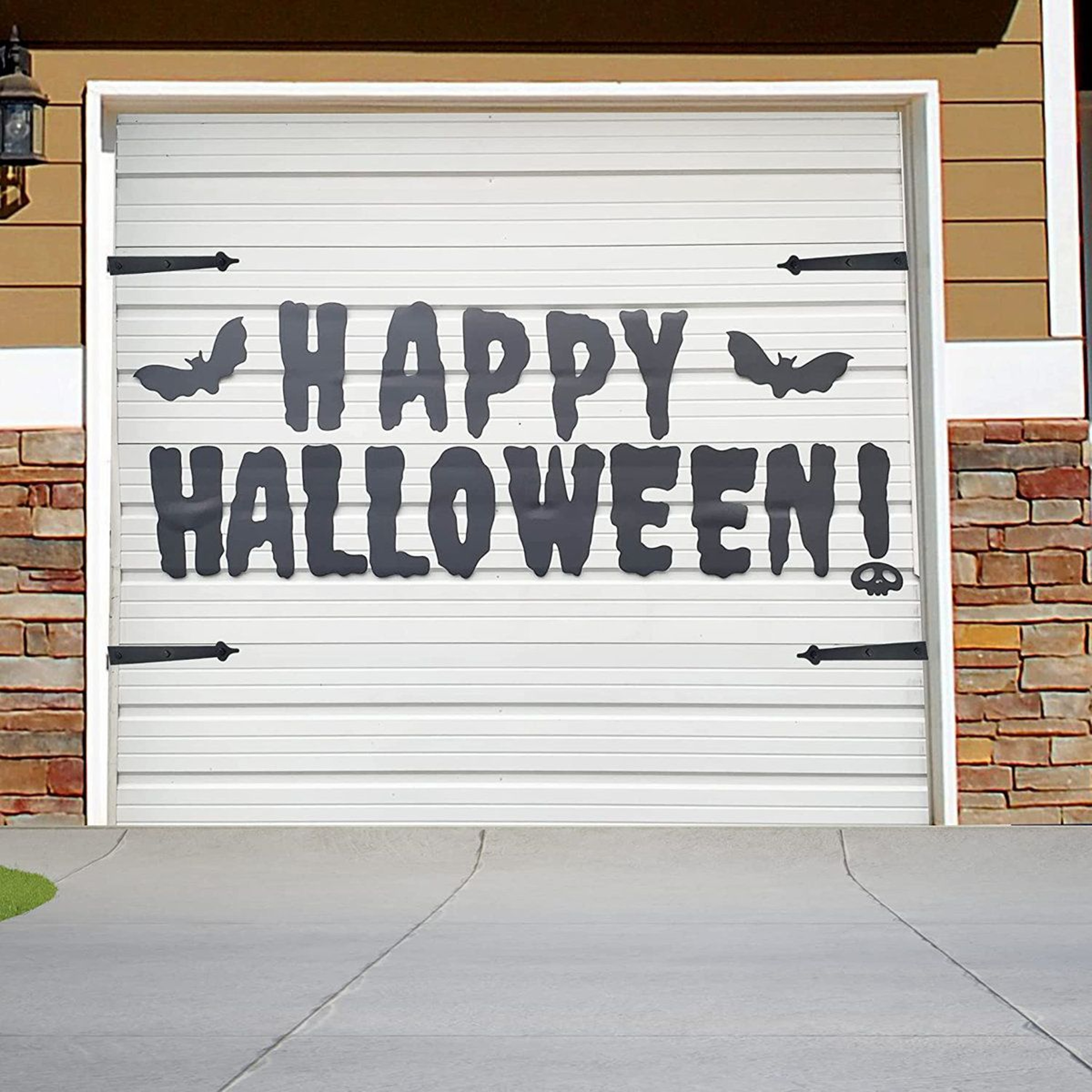 Black Bat Halloween Outdoor Decorative Mural 0
