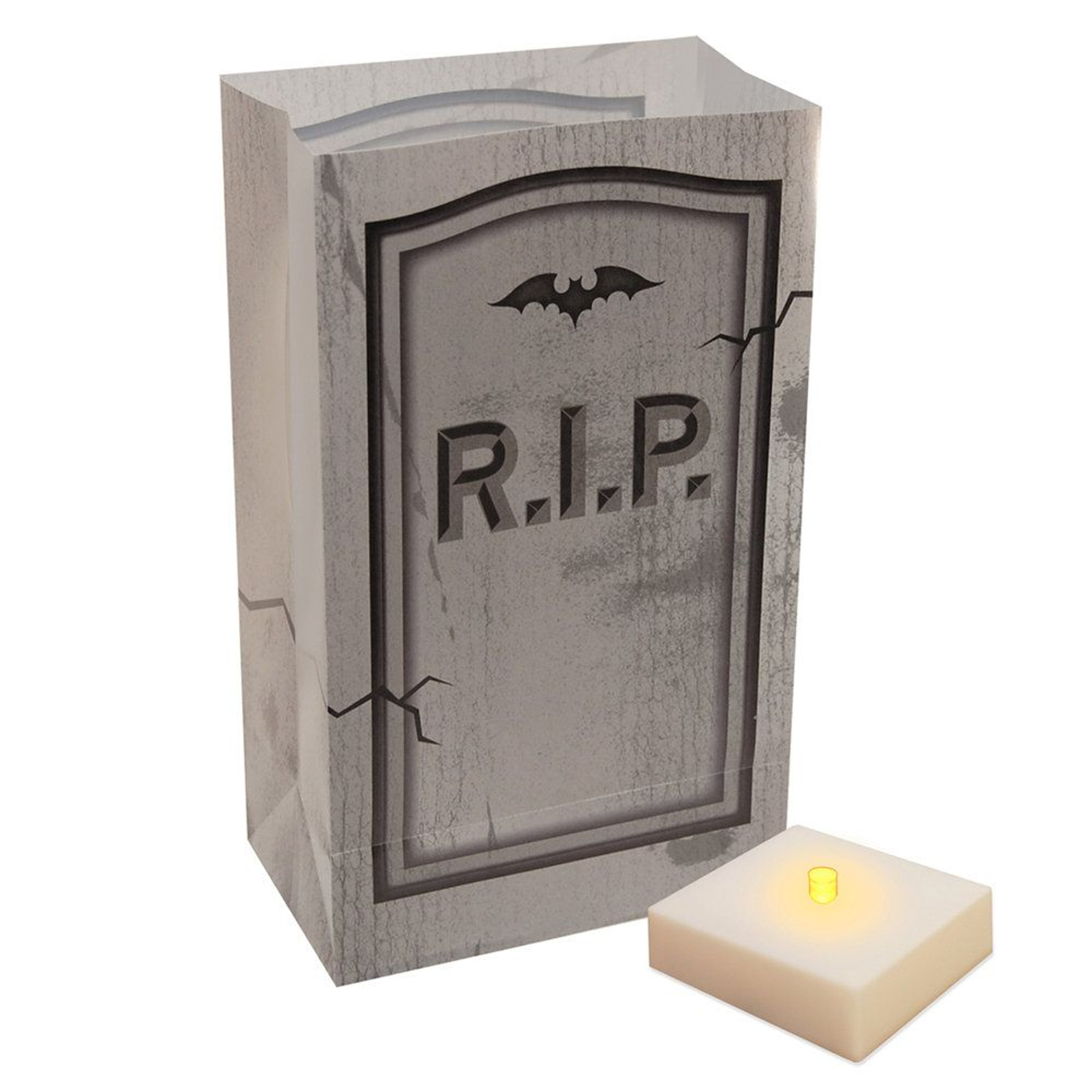 Halloween Tombstone Luminaria Pathway Lights Battery Operated 1