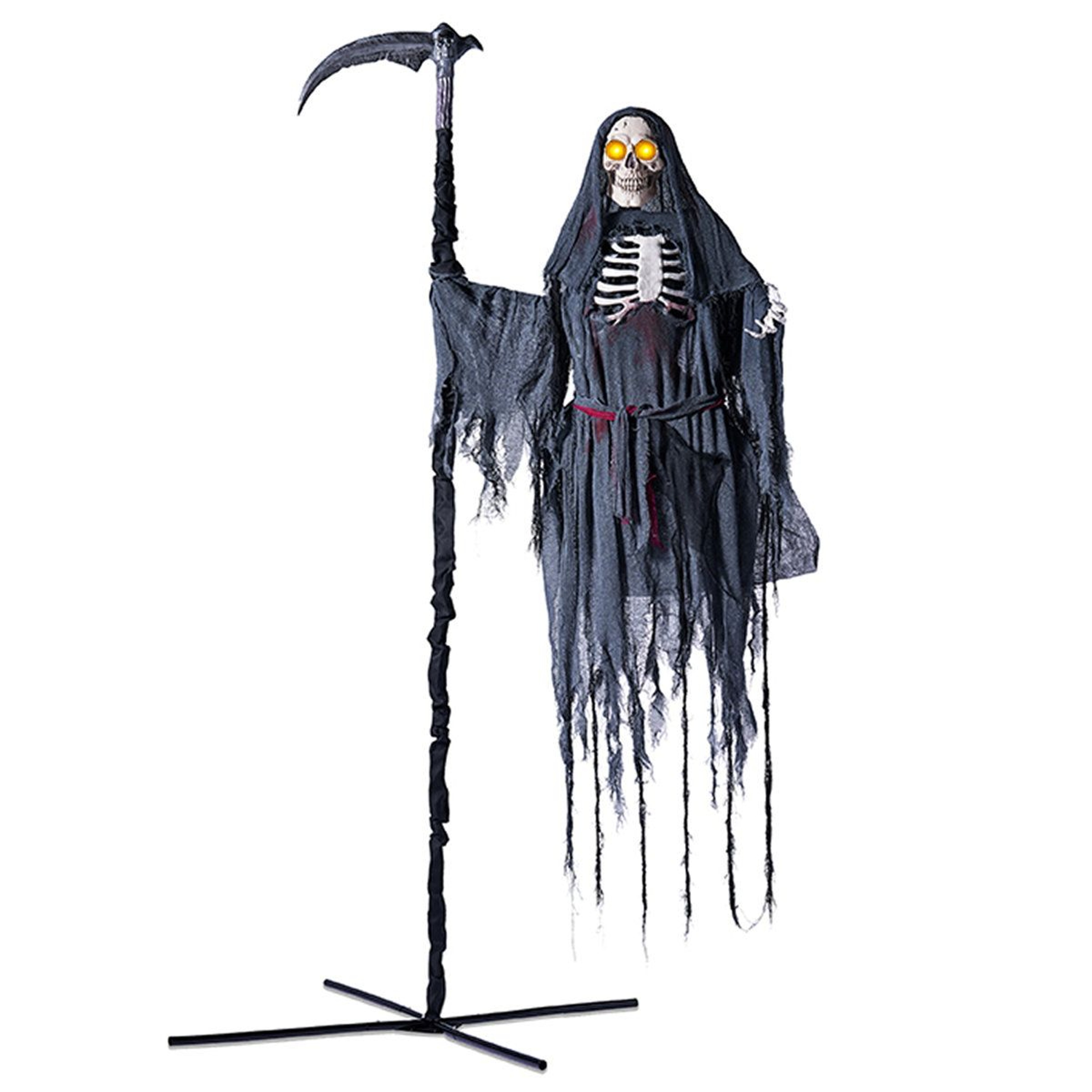 Animated Flying Grim Reaper Halloween Decoration With Sickle Battery Powered 4