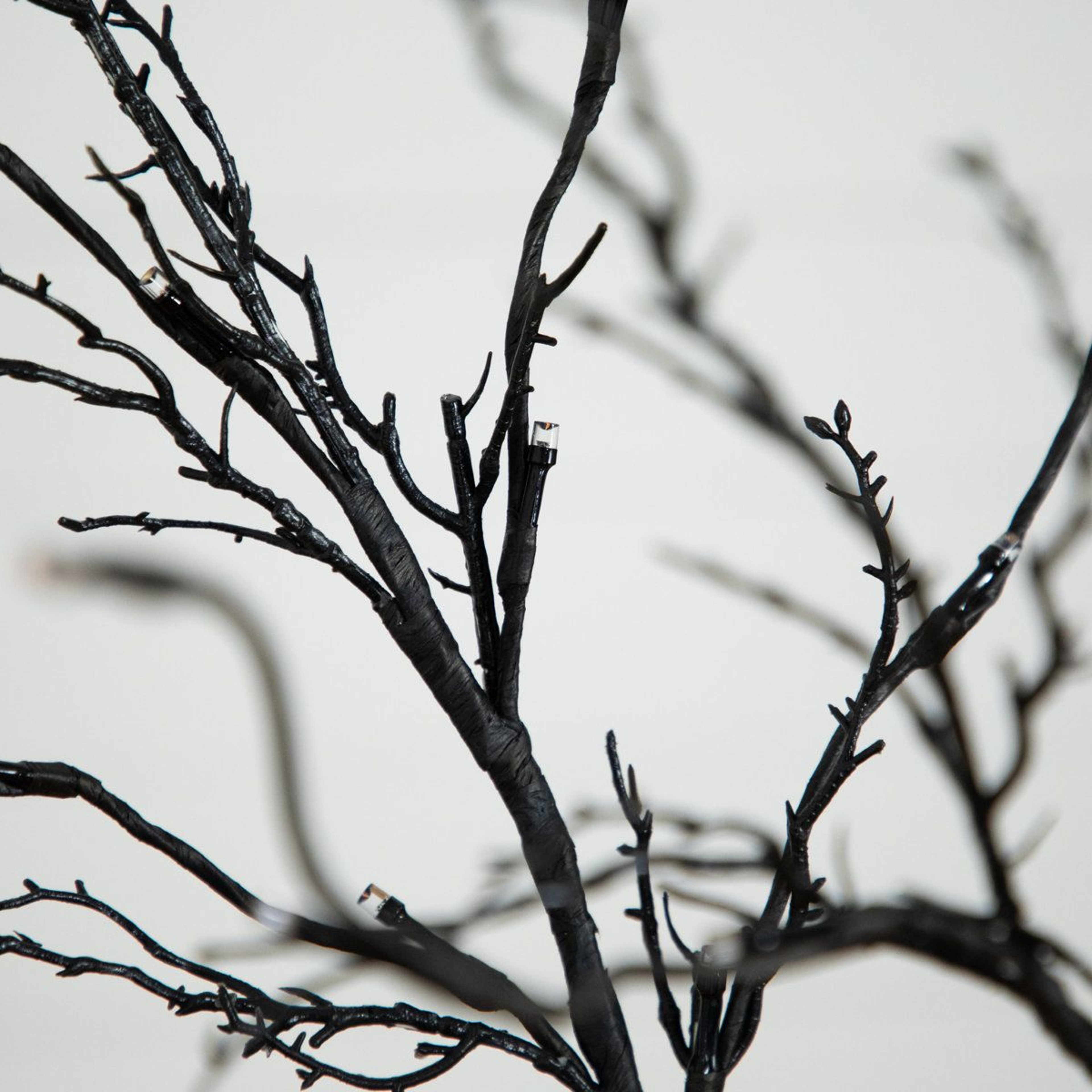 Pre Lit Black Halloween Twig Tree With Orange And Purple LED Lights 2