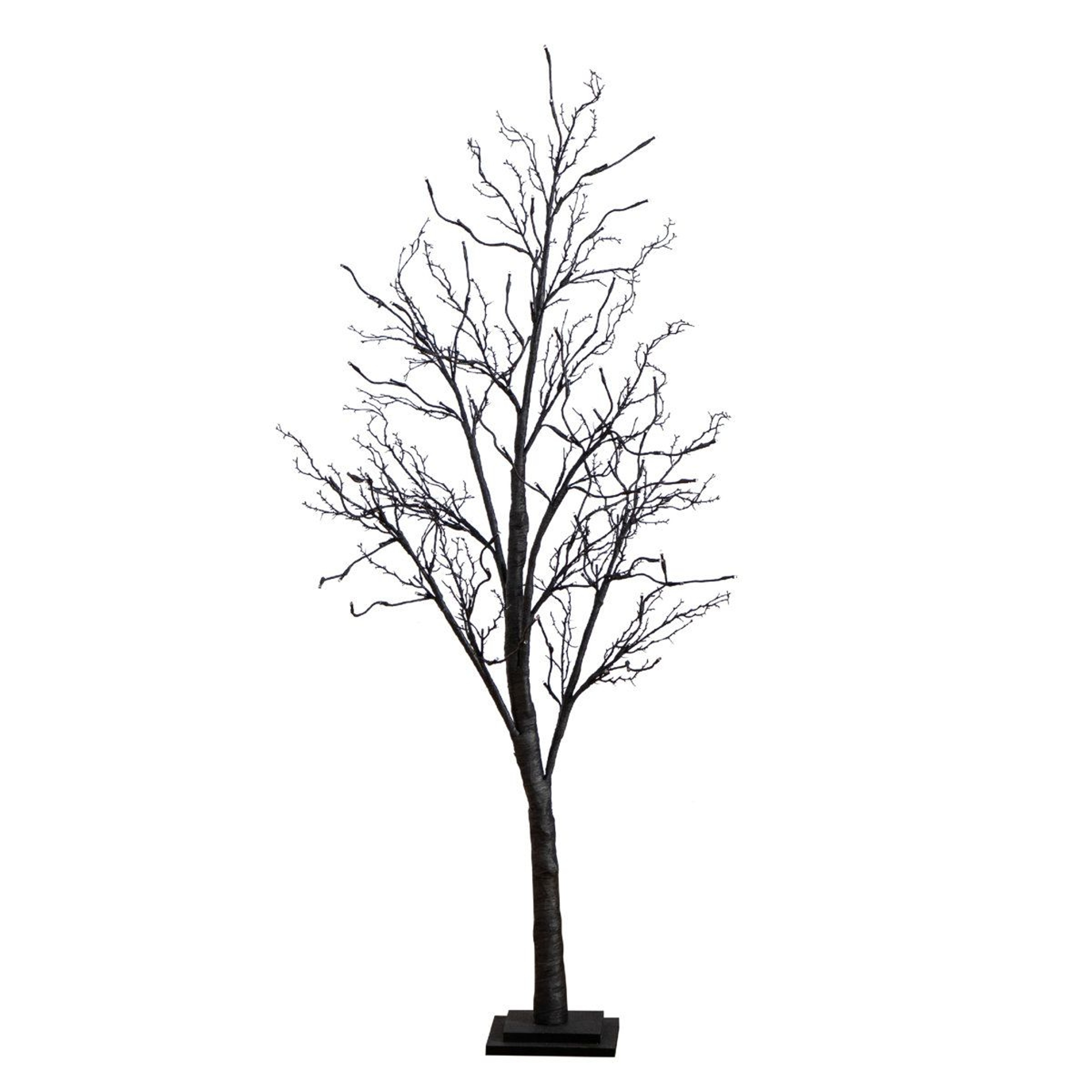 Pre Lit Black Halloween Twig Tree With Orange And Purple LED Lights 0