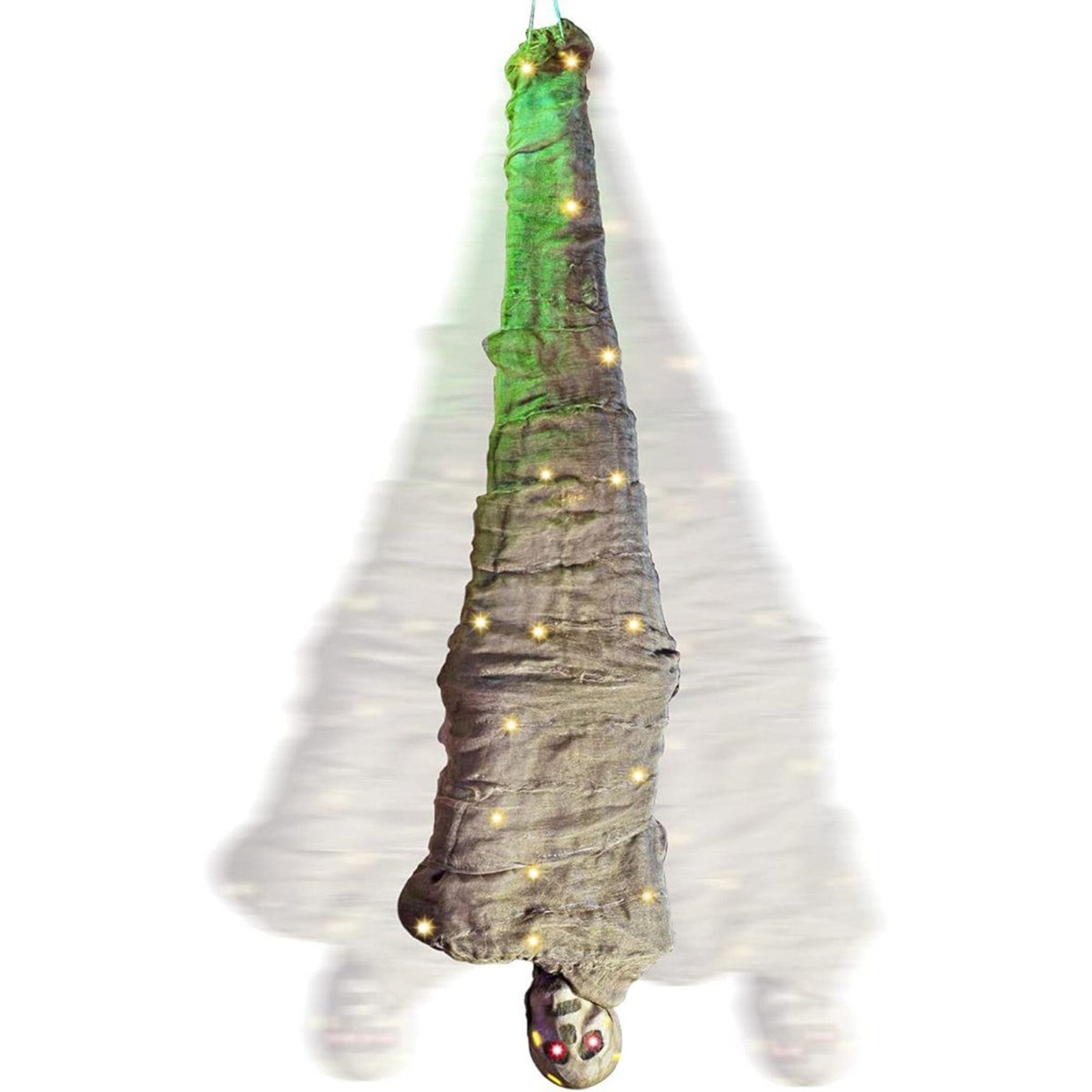 Halloween Hanging Cocoon Corpse Decoration With Spooky Sound And LED Eyes 0