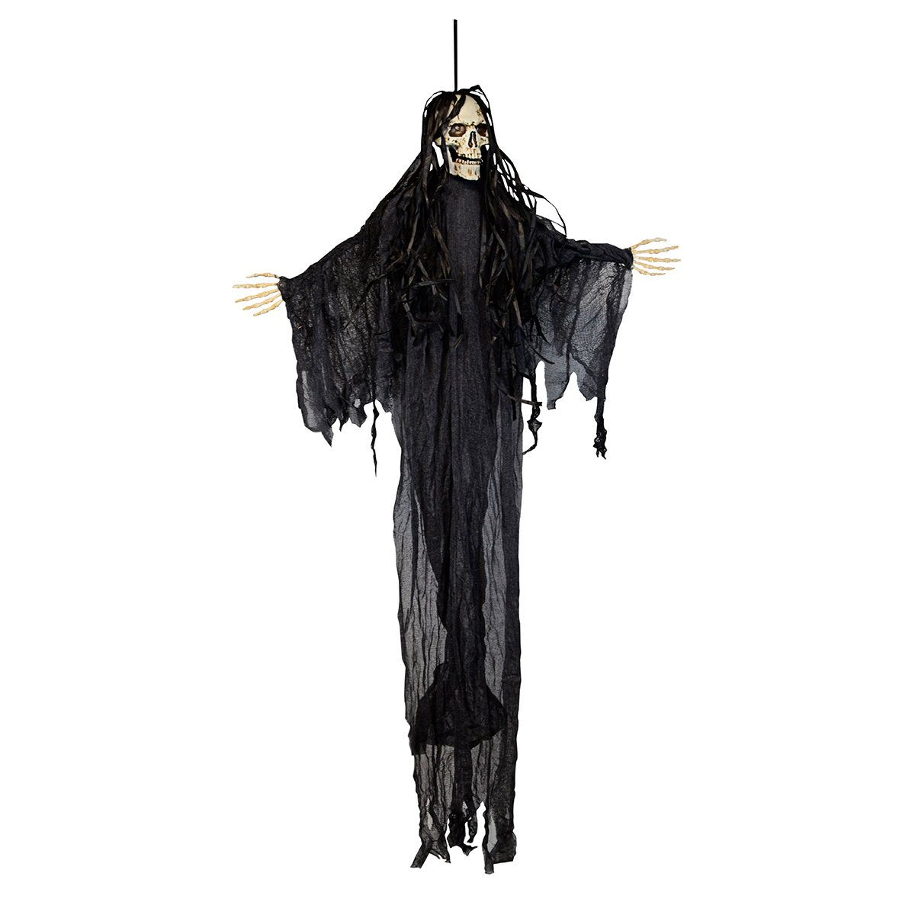 Scary Grim Reaper Light Up Animated Skeleton Ghost Outdoor Halloween Decorations 0