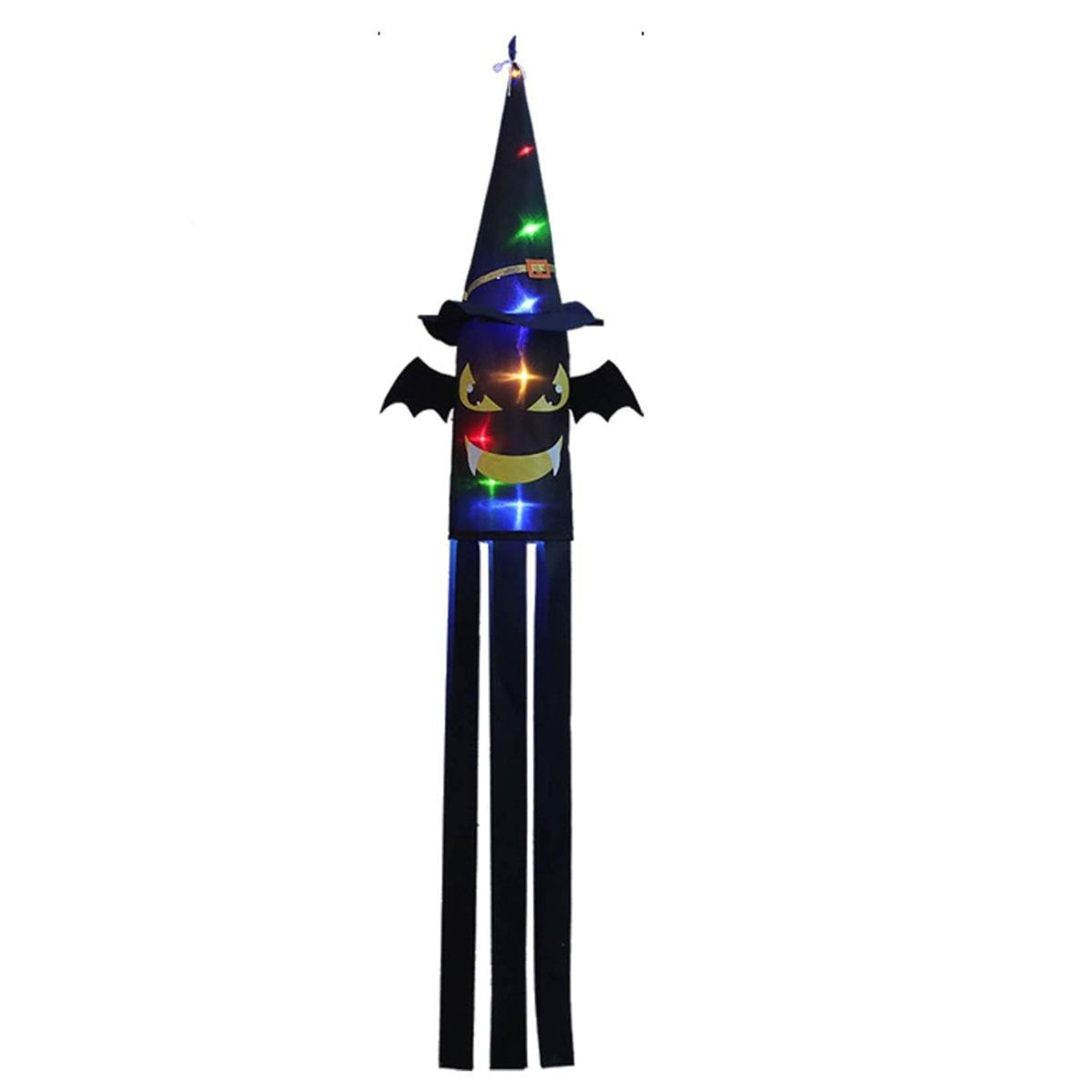 Solar Powered Hanging Bat Halloween Decoration With Multicolor LED Lights 0