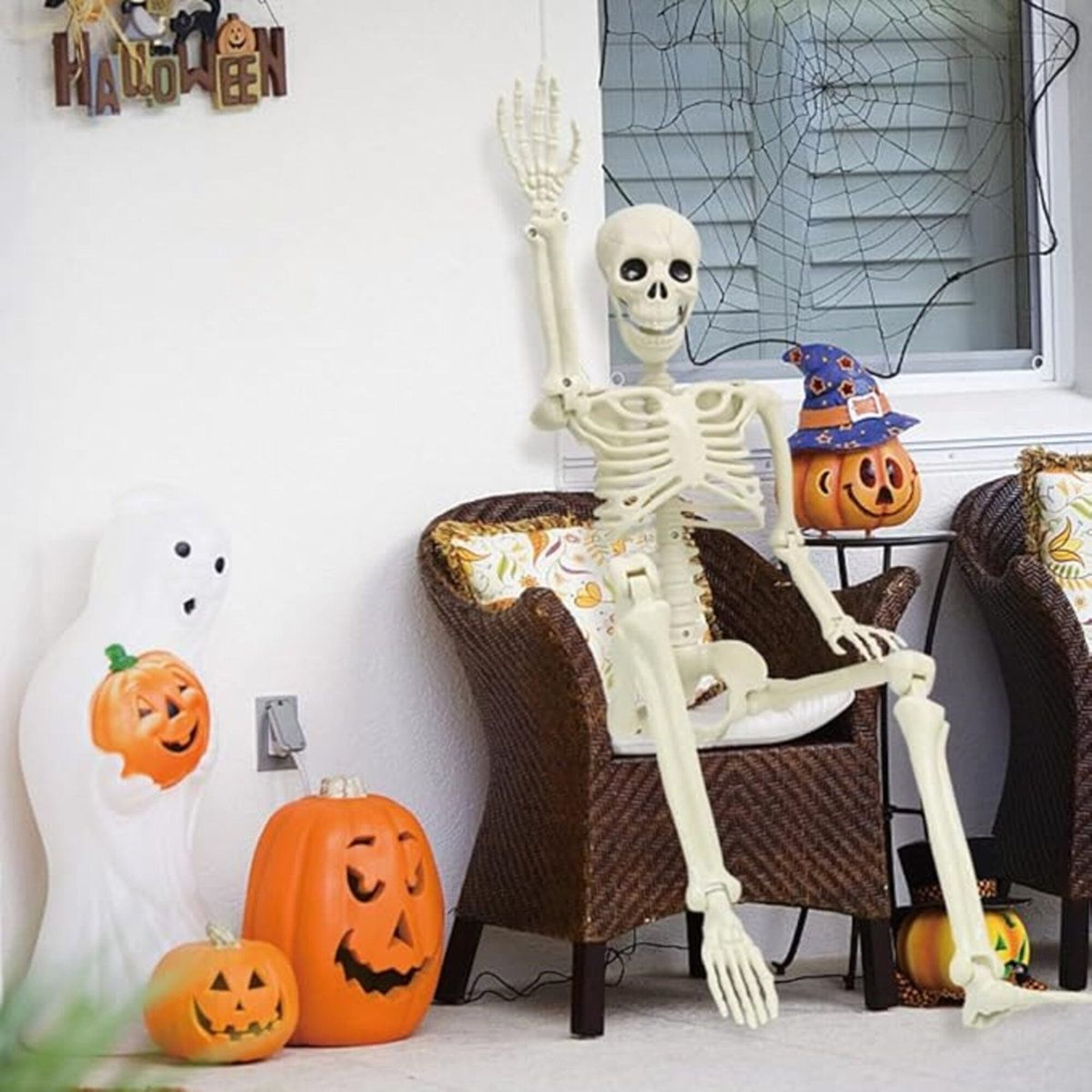 Poseable Halloween Skeleton Decorations With Movable Joints 3