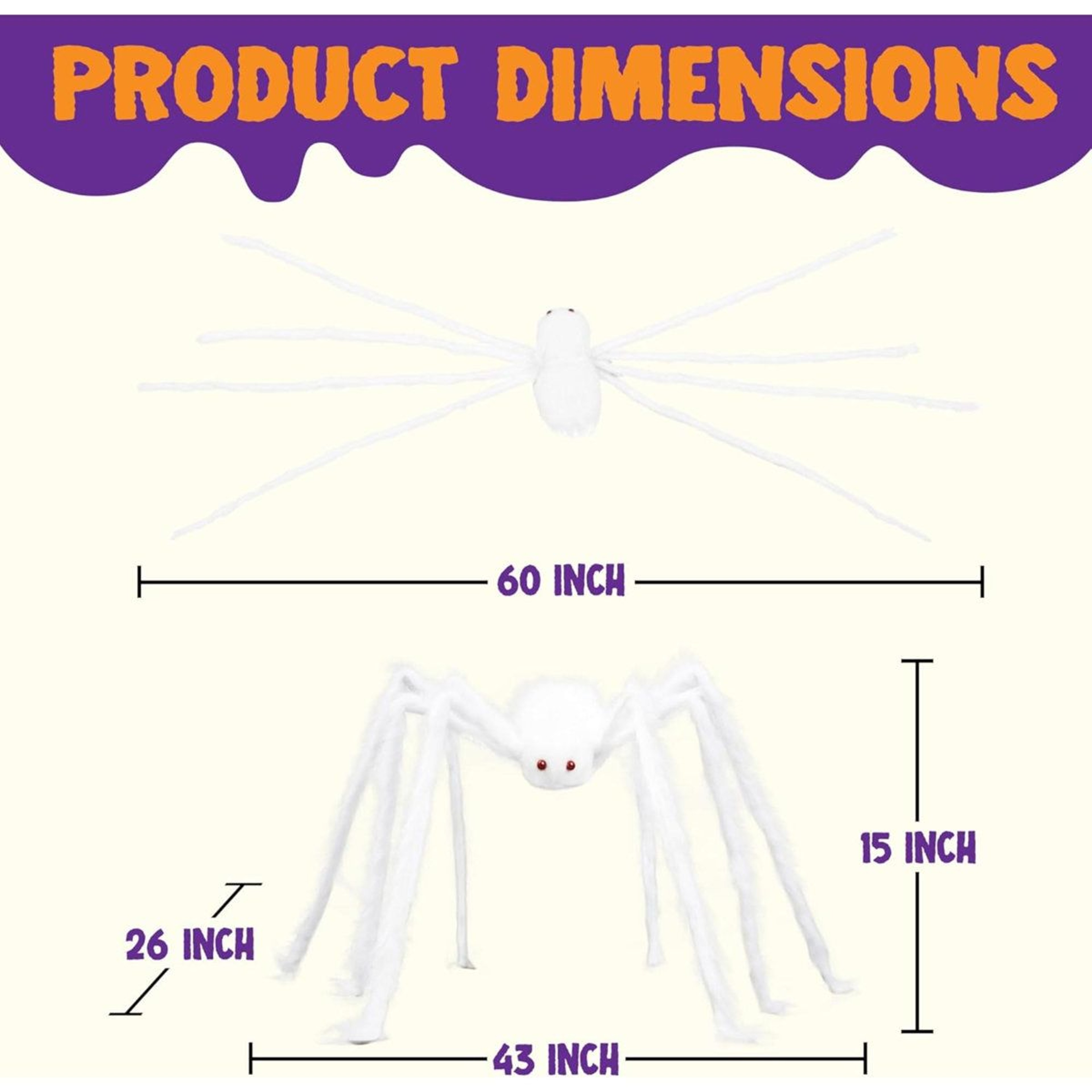 Halloween Spider Decoration White Iron Spider For Outdoor Yard And Indoor Party Decor 4