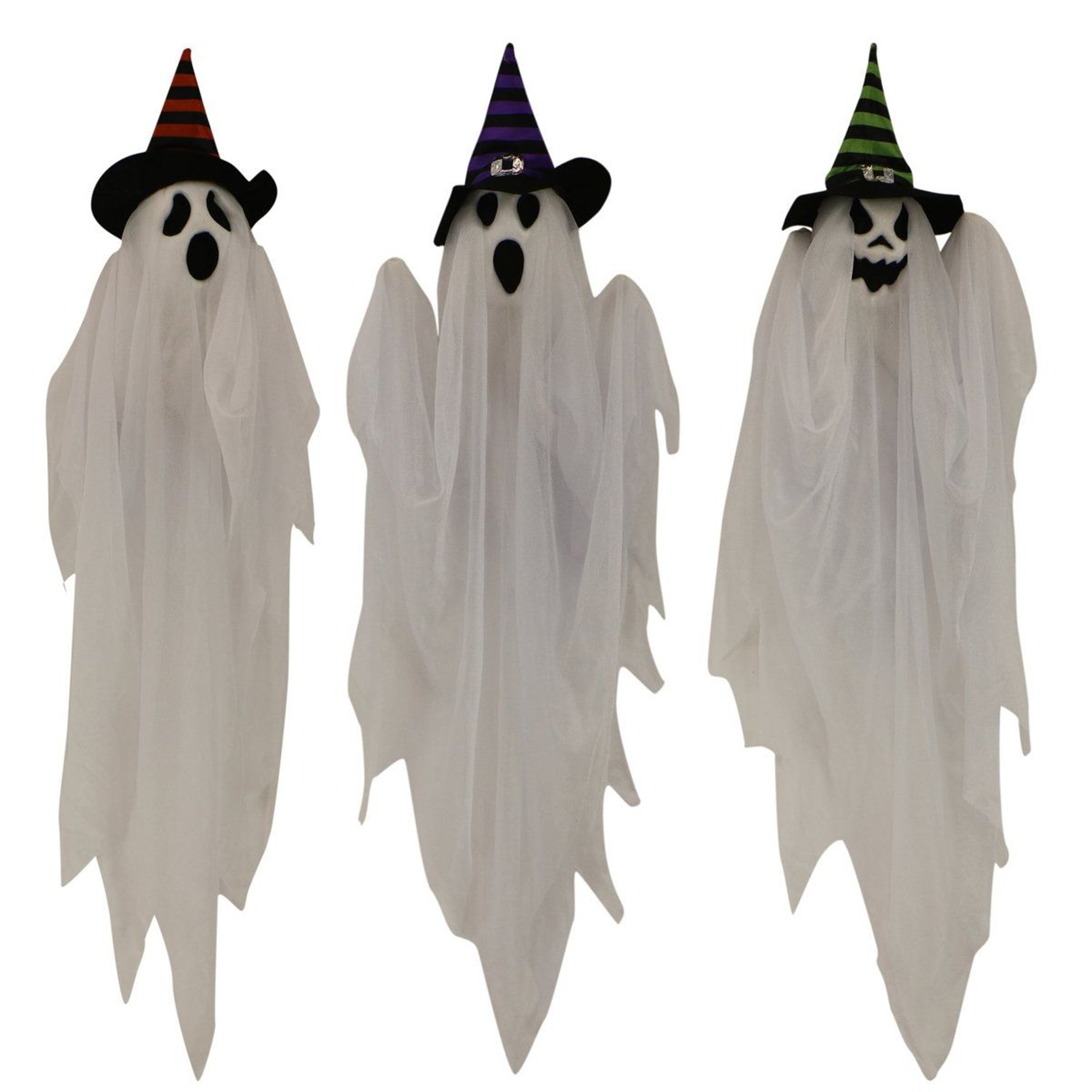 Spooky Hanging Ghost Halloween Figurine Multicolor Animated Plastic Decoration 0