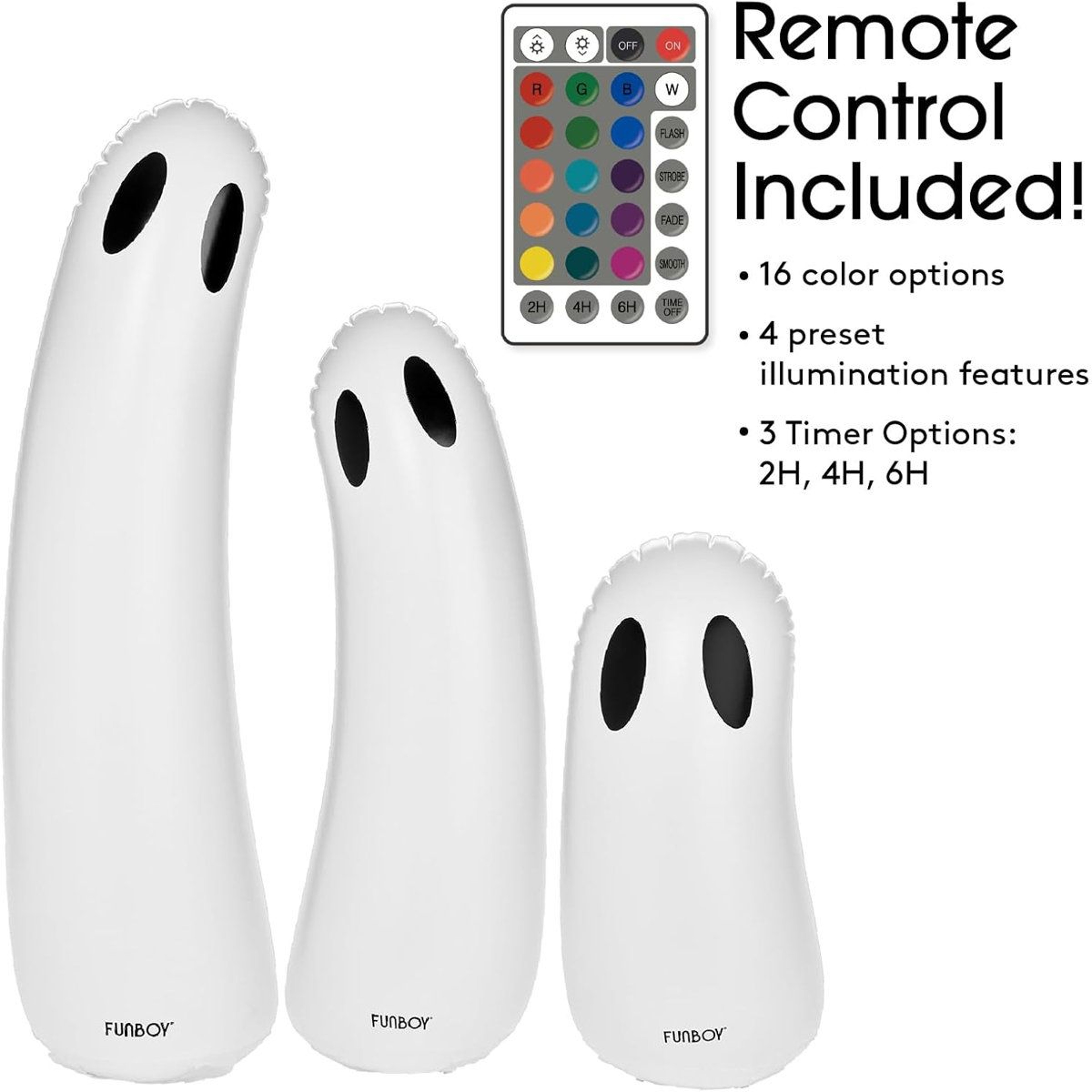 Standing Ghost Halloween Decorations With Multicolor LED Lights 1