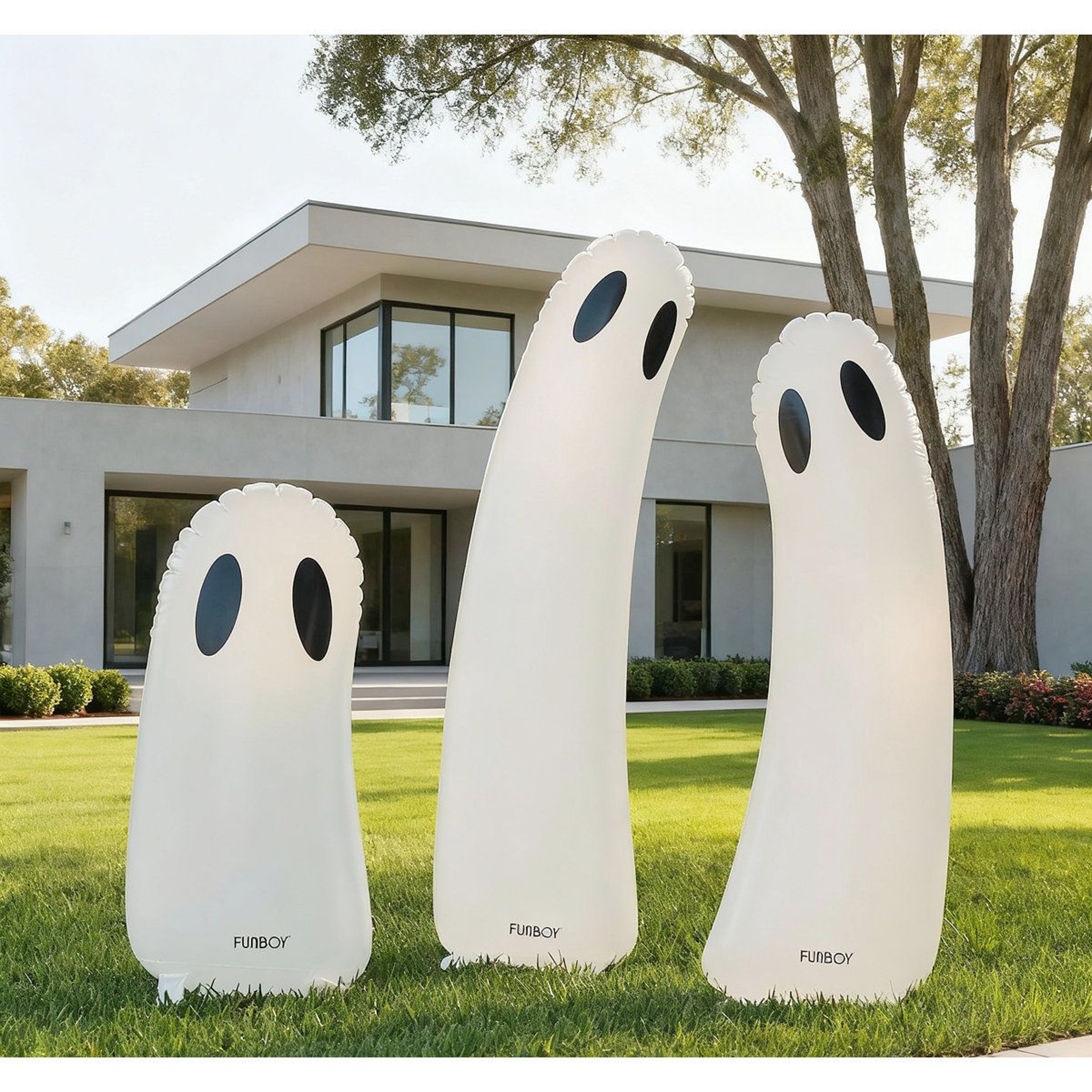 Standing Ghost Halloween Decorations With Multicolor LED Lights 0