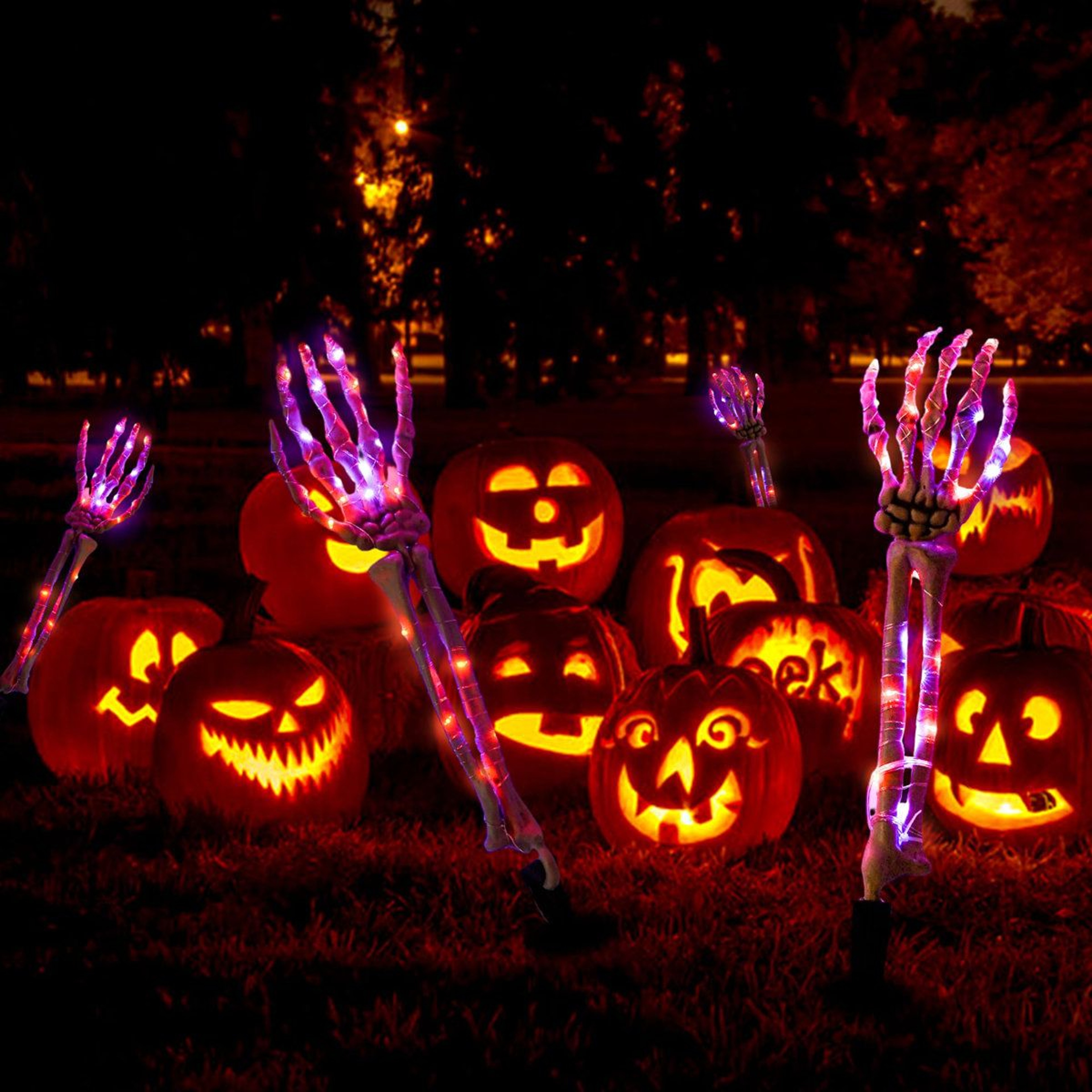 Lighted Halloween Skeleton Decorative Accent 2
