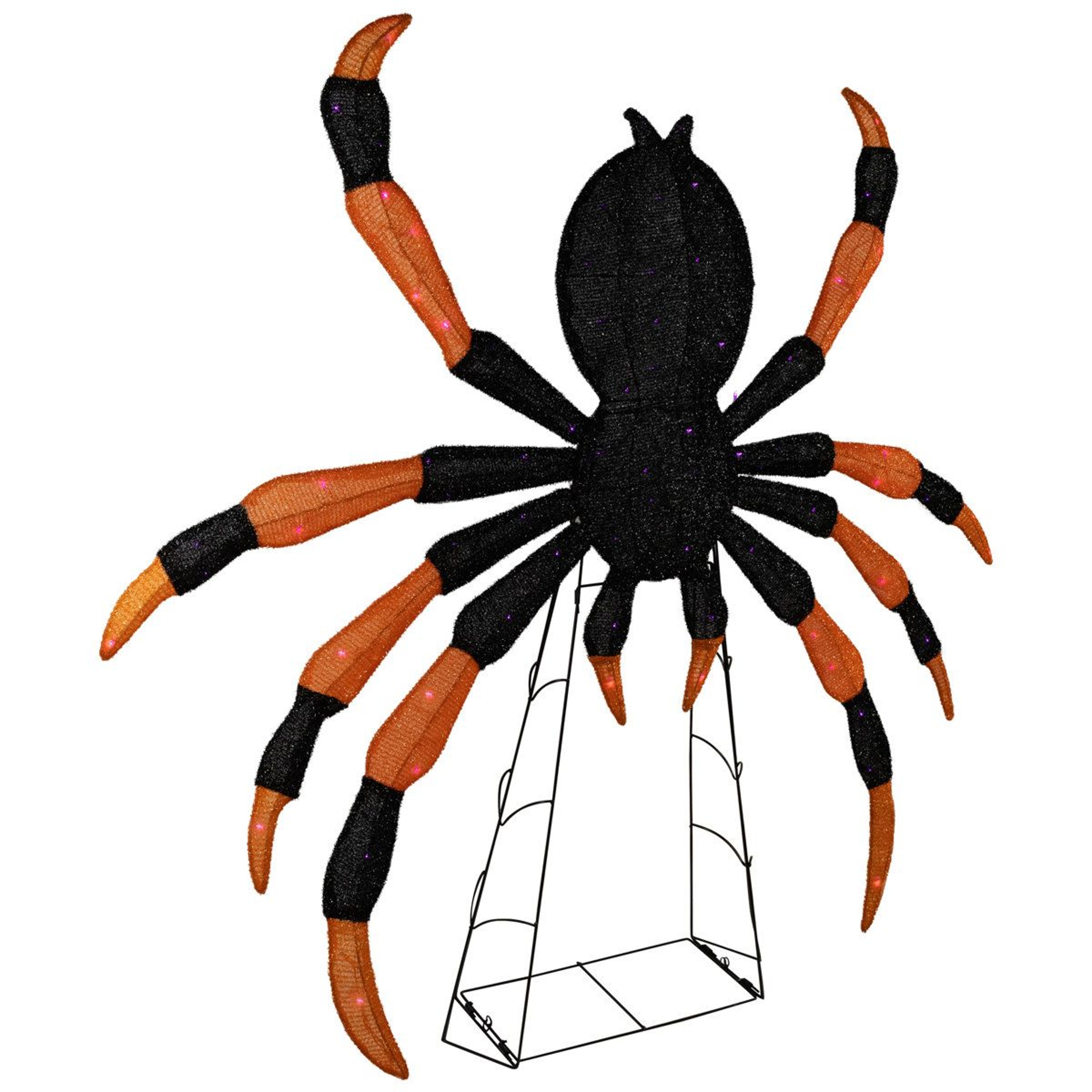 Lighted Spider Halloween Decoration With Purple LED Lights 4