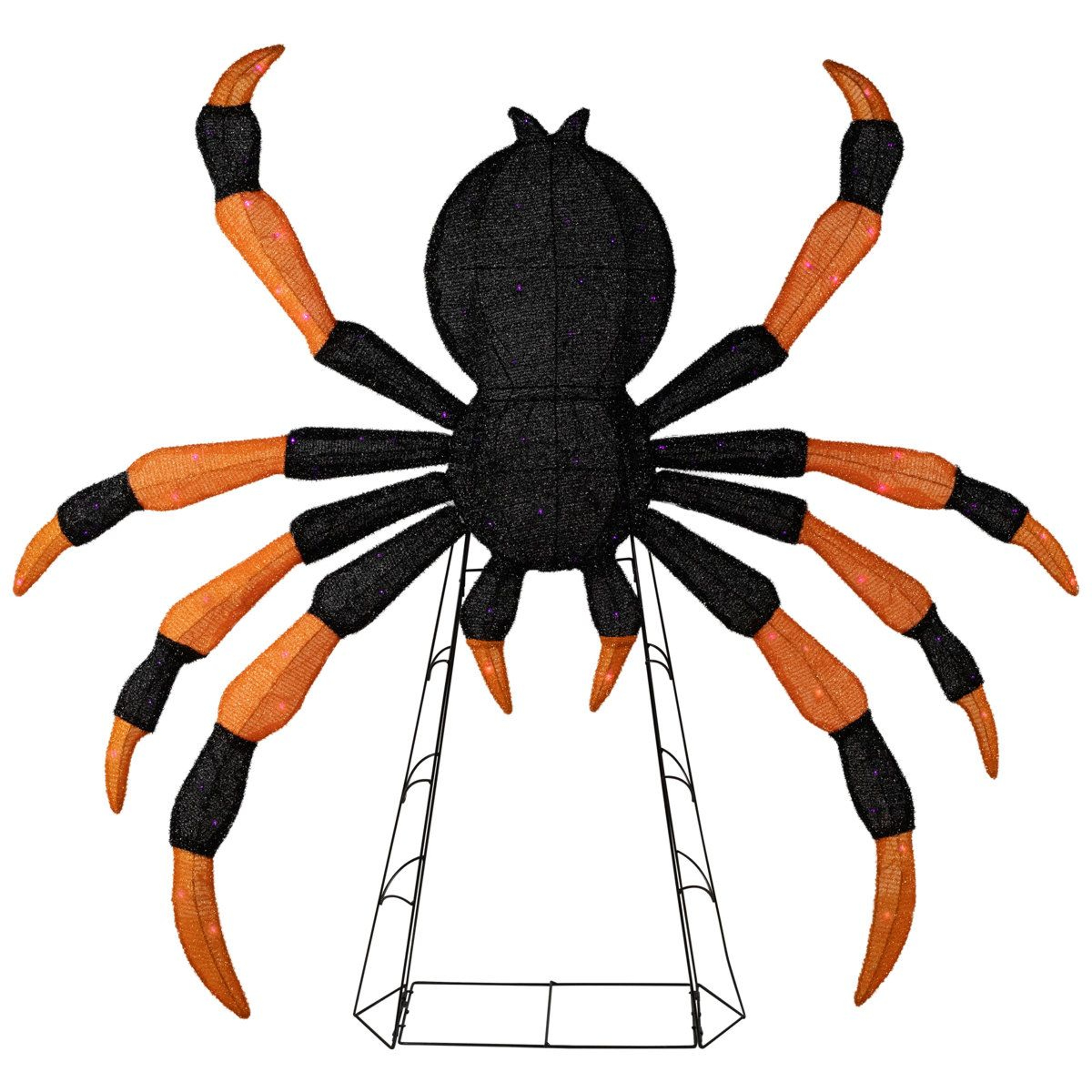 Lighted Spider Halloween Decoration With Purple LED Lights 2