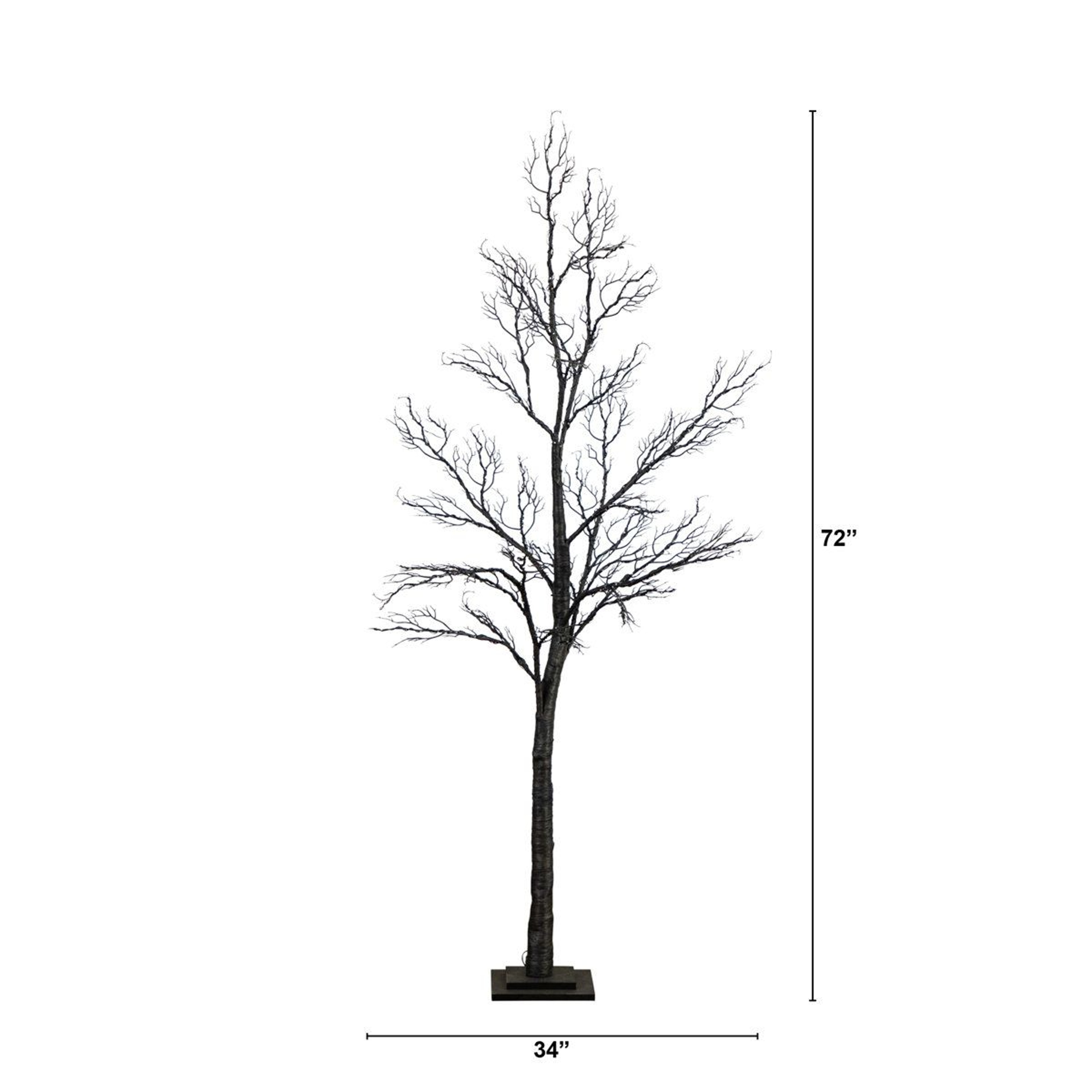 Pre Lit Halloween Artificial Twig Tree With Orange And Purple LED Lights 3