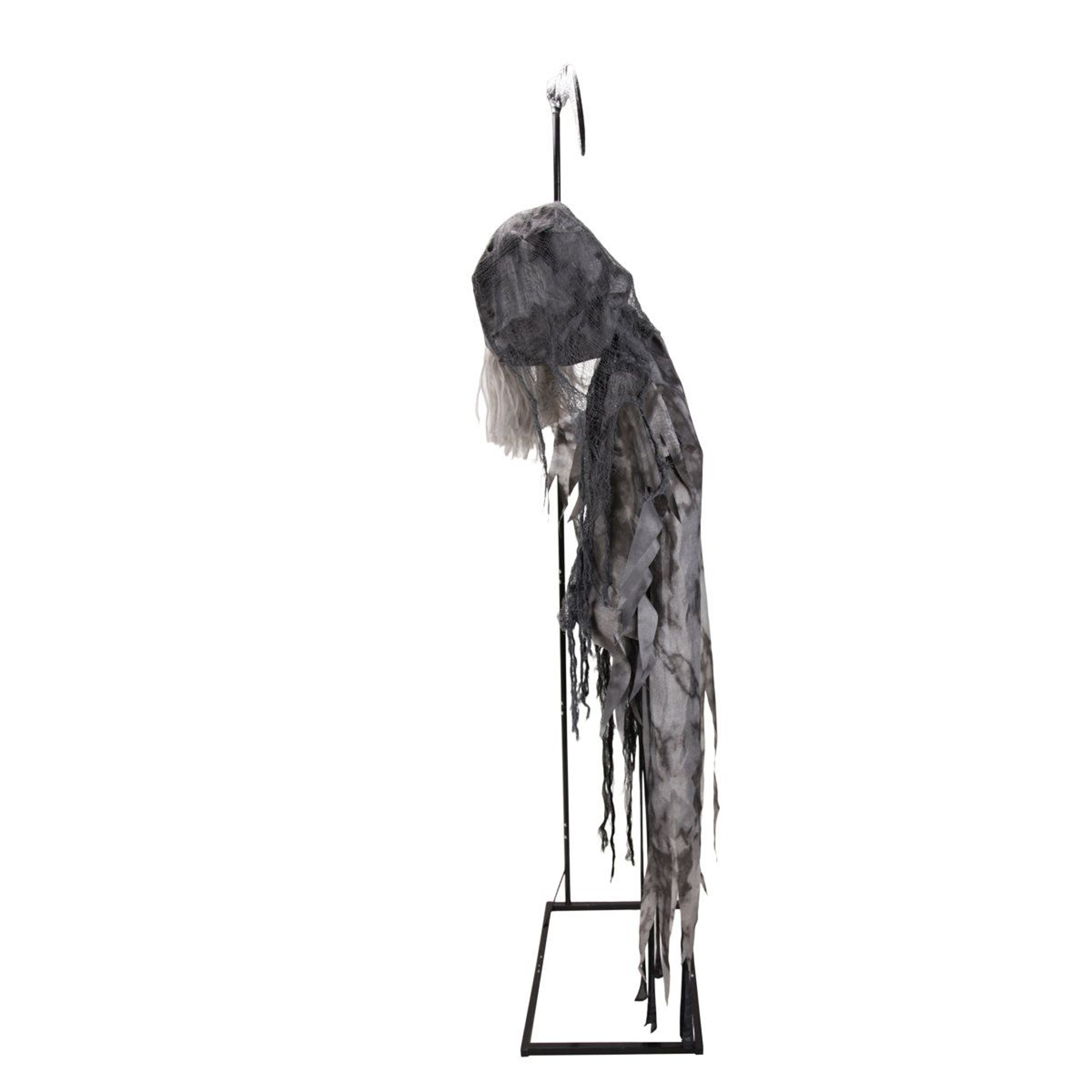 Floating Reaper Halloween Animatronic With Moving Head And Red LED Eyes 0