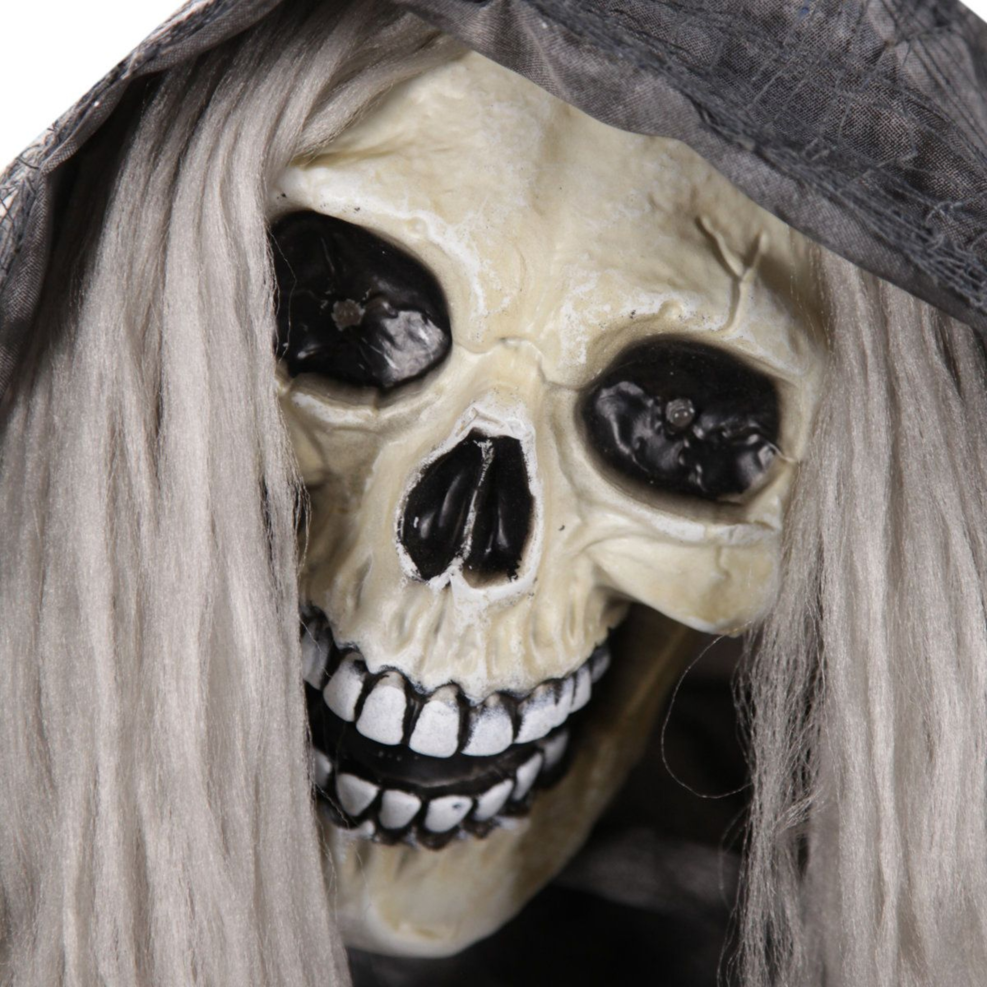 Floating Reaper Halloween Animatronic With Moving Head And Red LED Eyes 2