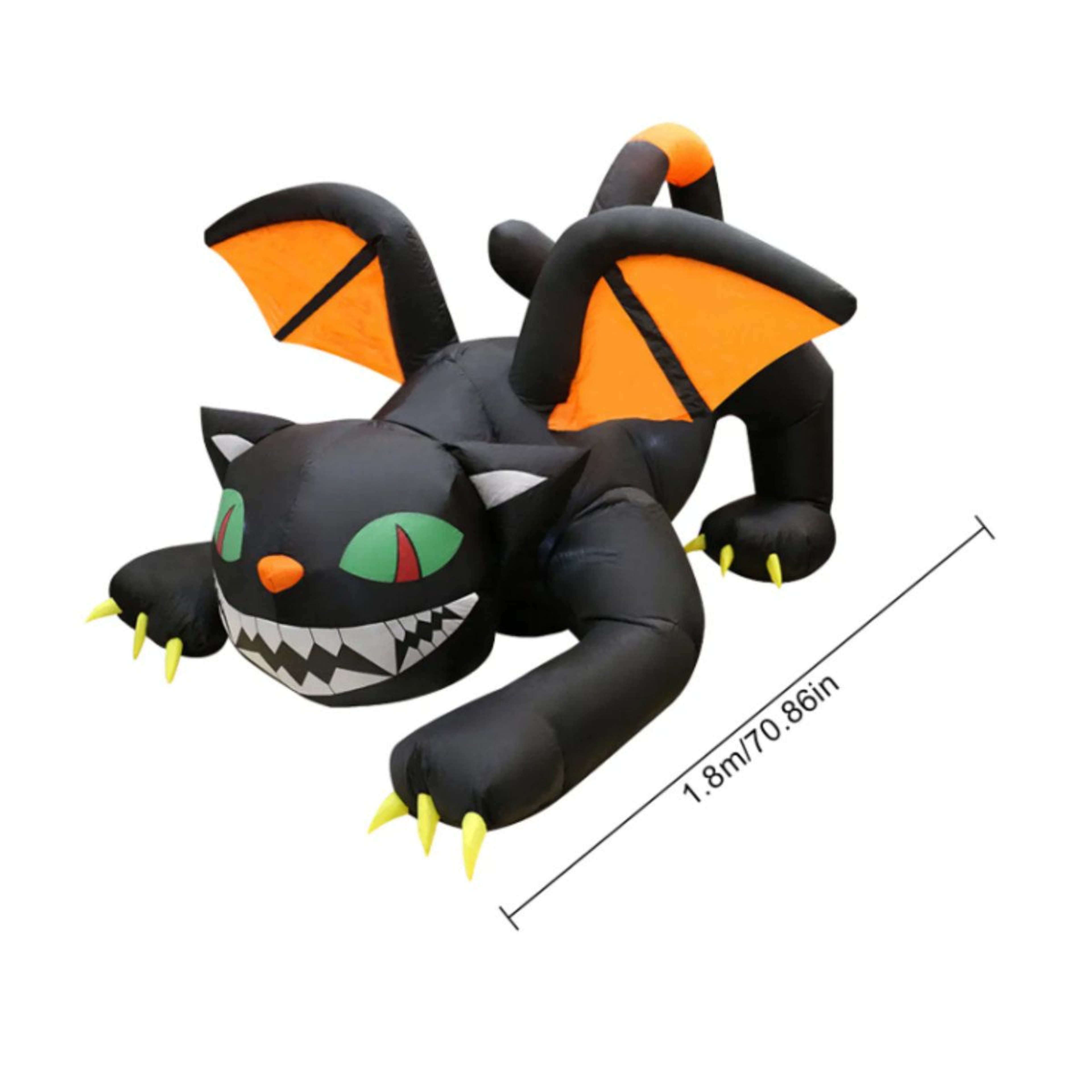 Halloween Inflatable Black Cat With LED Lights For Outdoor Yard Decor 3