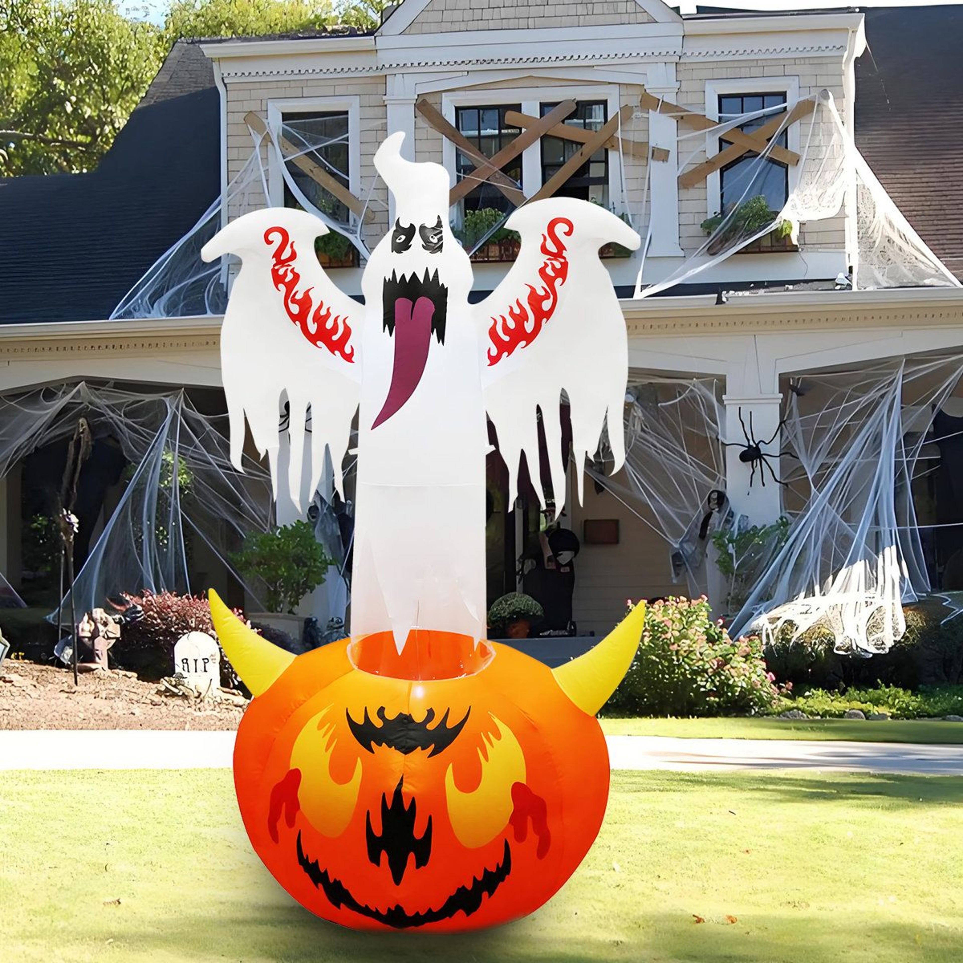 Halloween Pumpkin Light Plug In Outdoor Decoration 5