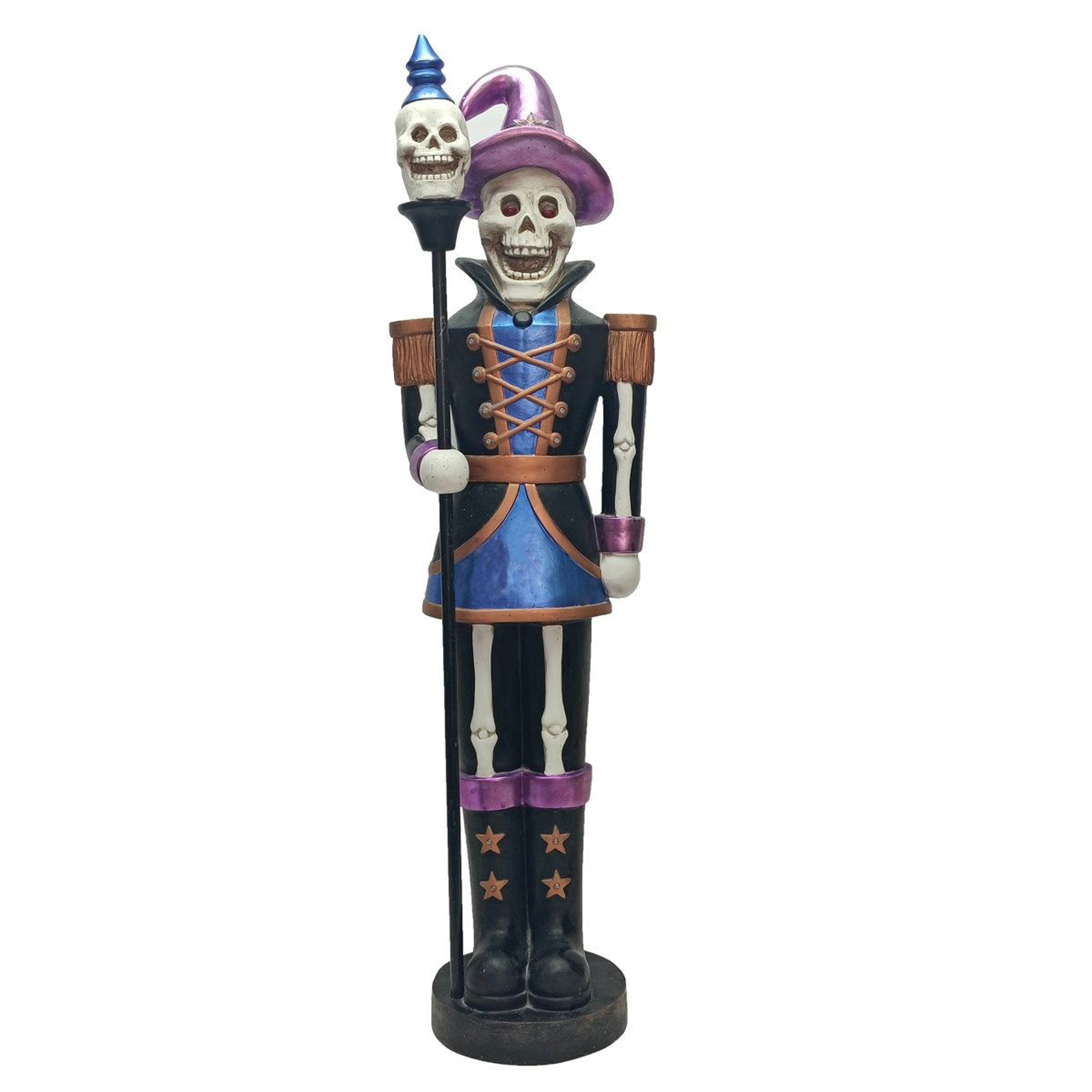 Lighted Skull Commander Halloween Skeleton Soldier Decoration 4