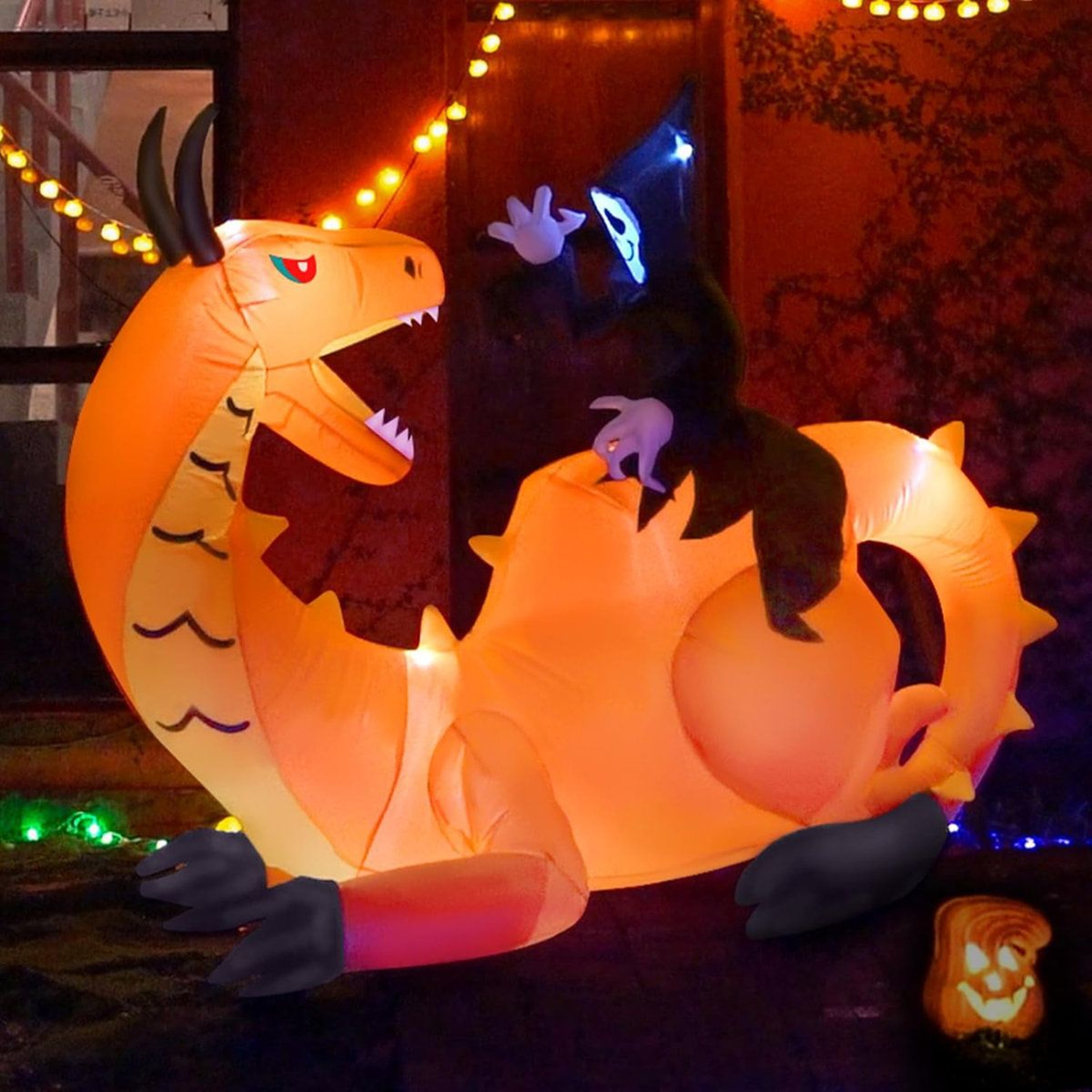Inflatable Halloween Outdoor Decoration With LED Lights And Stakes 4