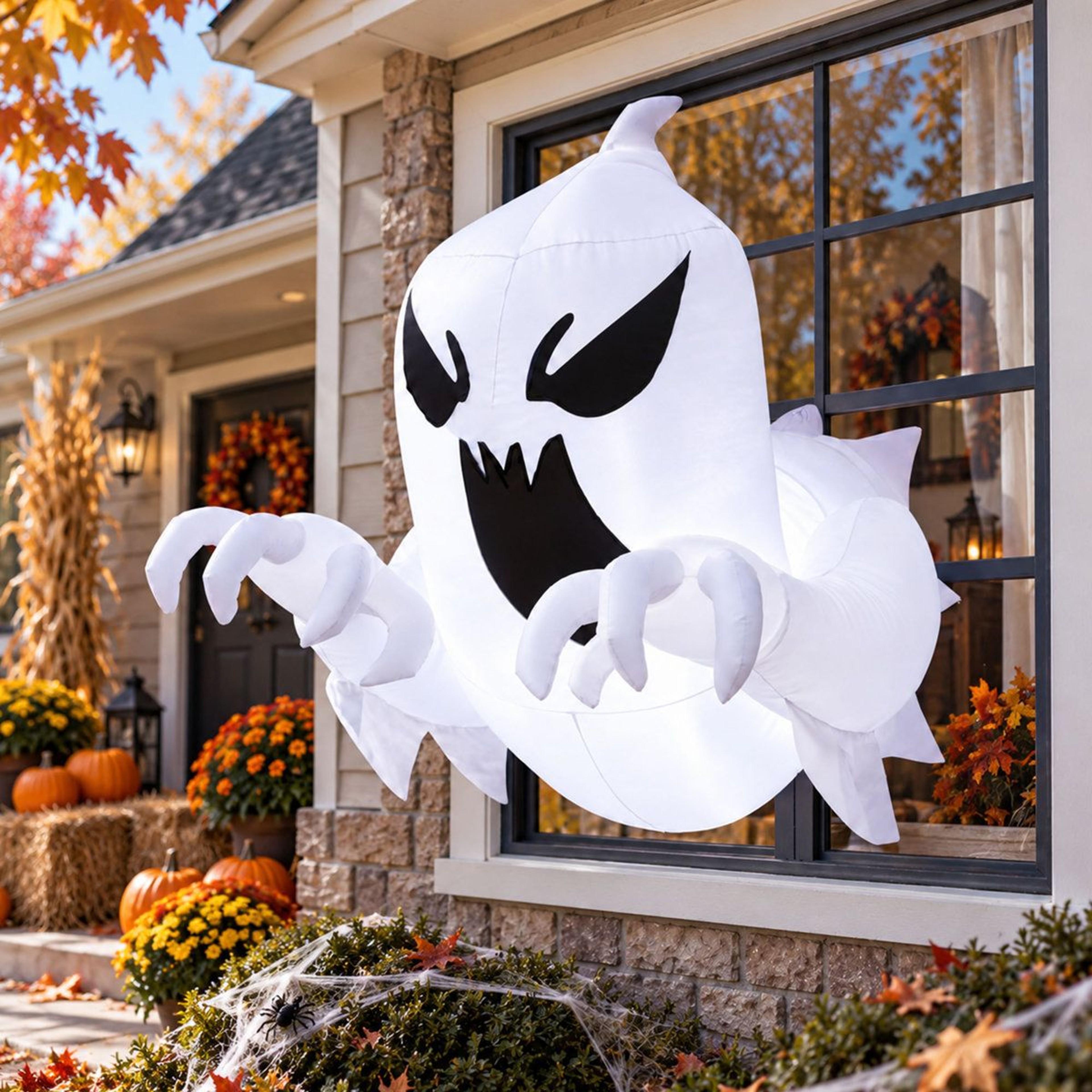 Lighted Flying Ghost Halloween Inflatable Window Decoration 3