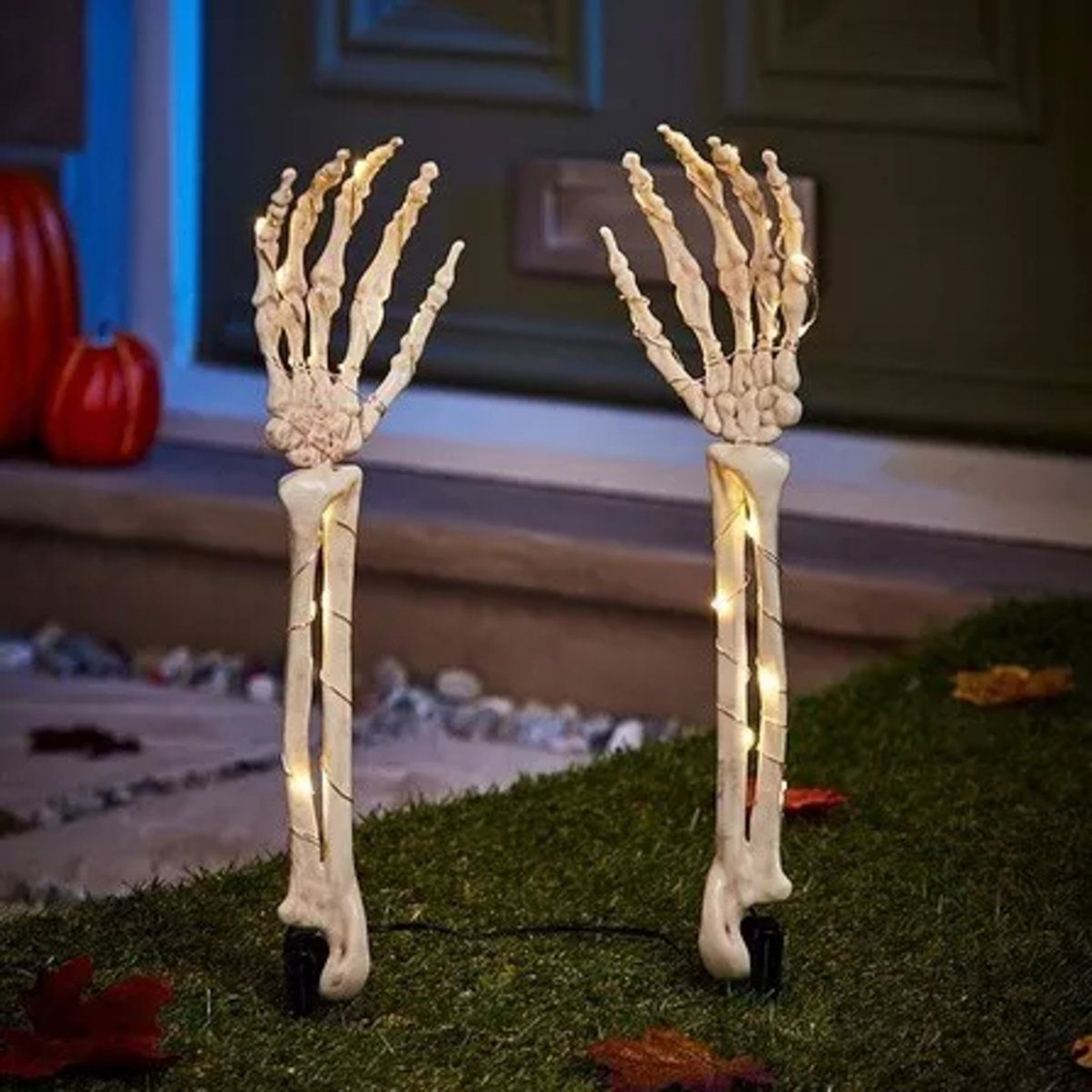 Battery Operated Lighted Skeleton Arms Halloween LED String Lights 1