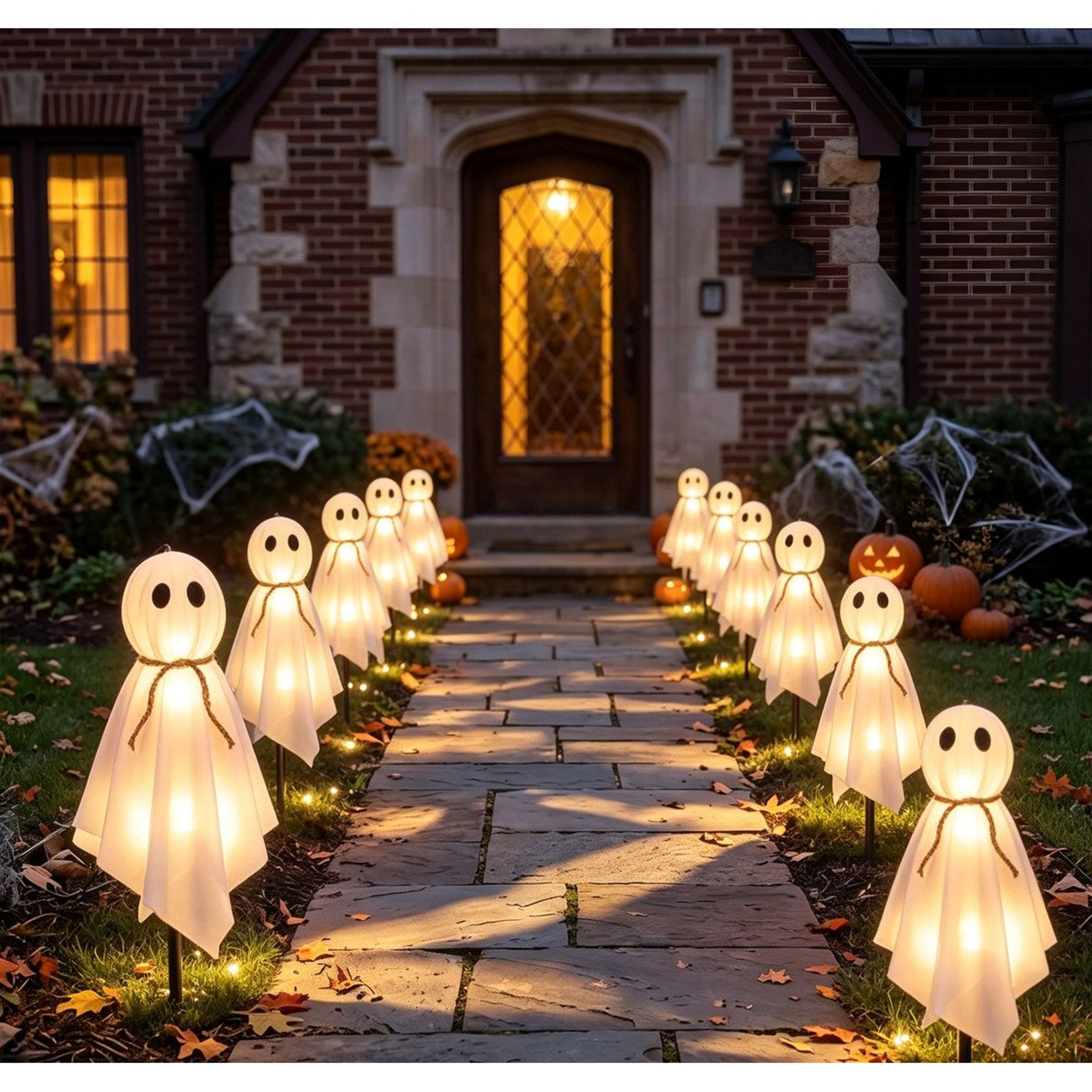 Solar Ghost String Lights And Halloween Pathway Decorations 4