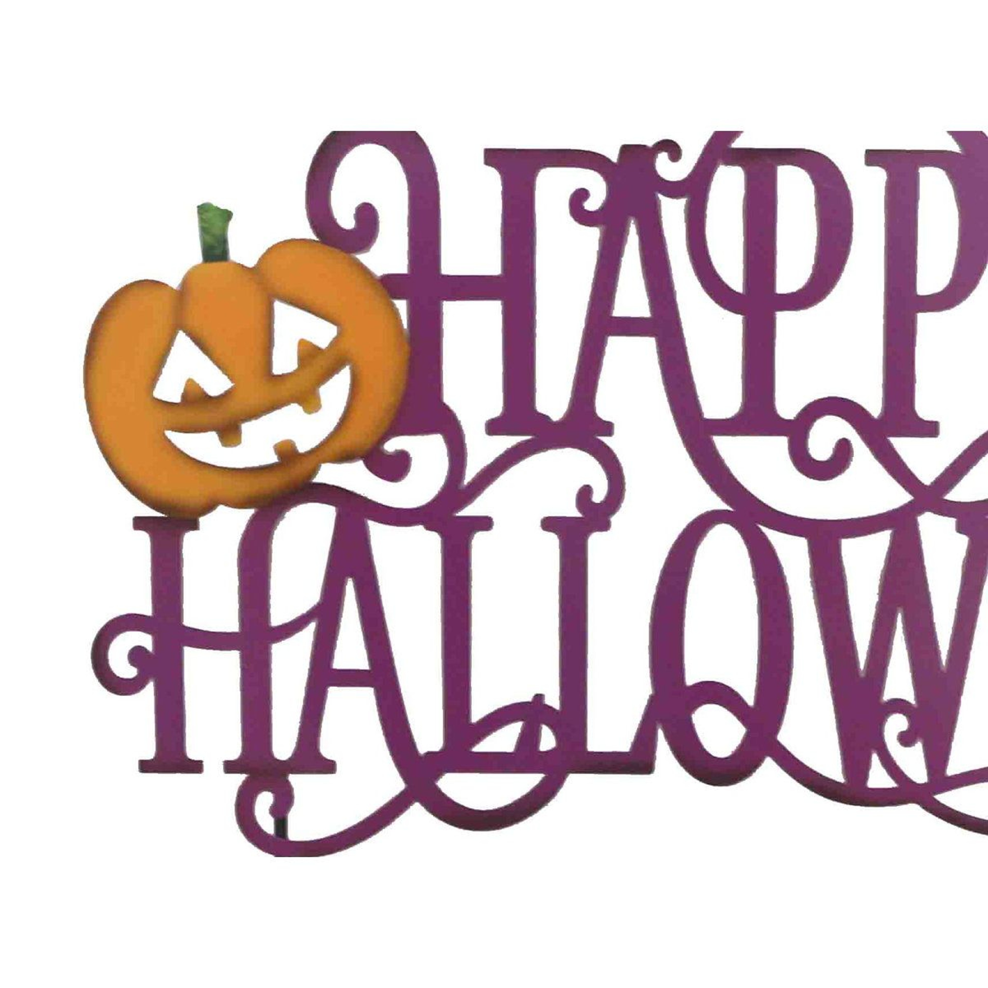 Halloween Phrases Garden Stake Purple Plug In Outdoor Decoration 3