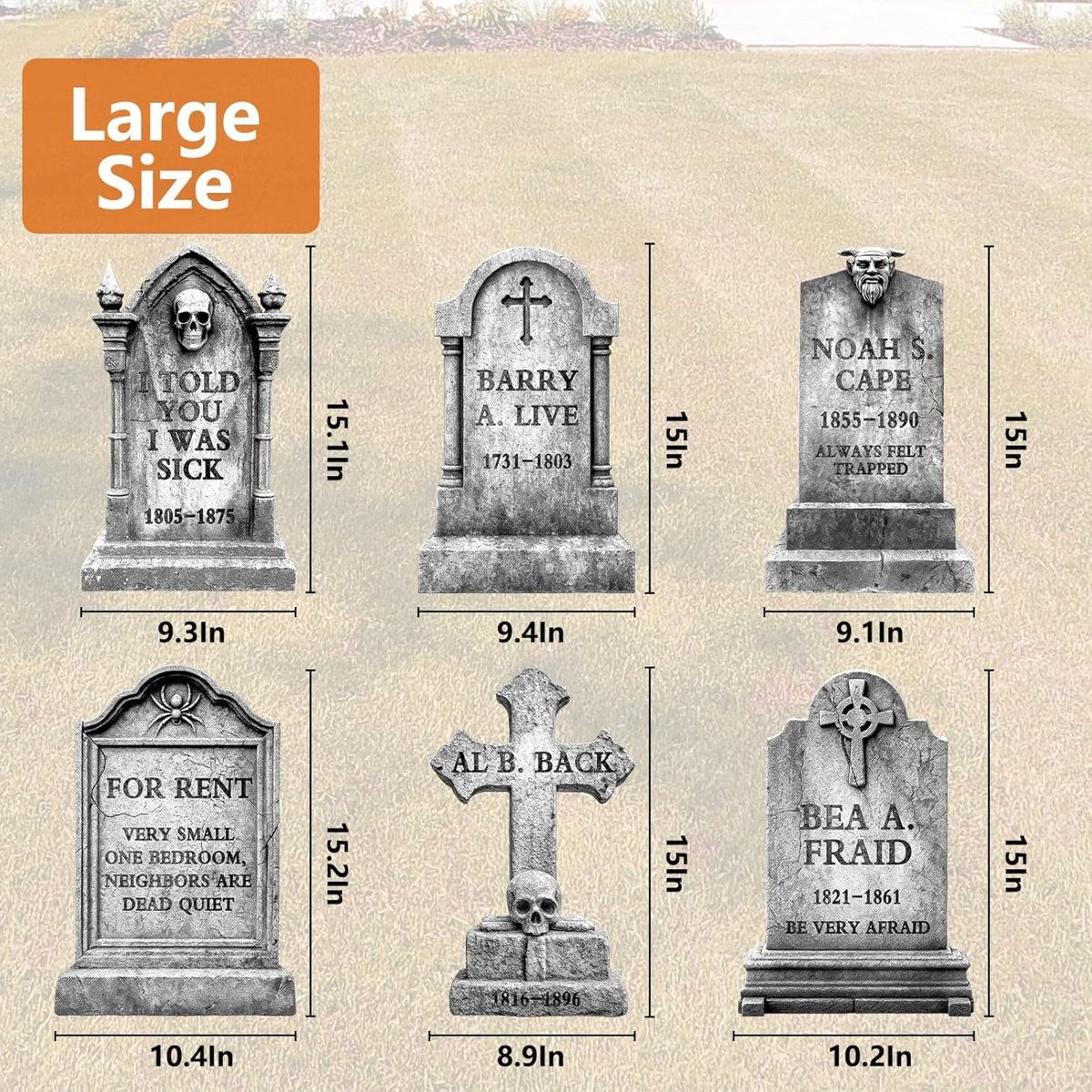 Halloween Tombstone Yard Signs With Stakes For Outdoor Graveyard Decorations 5