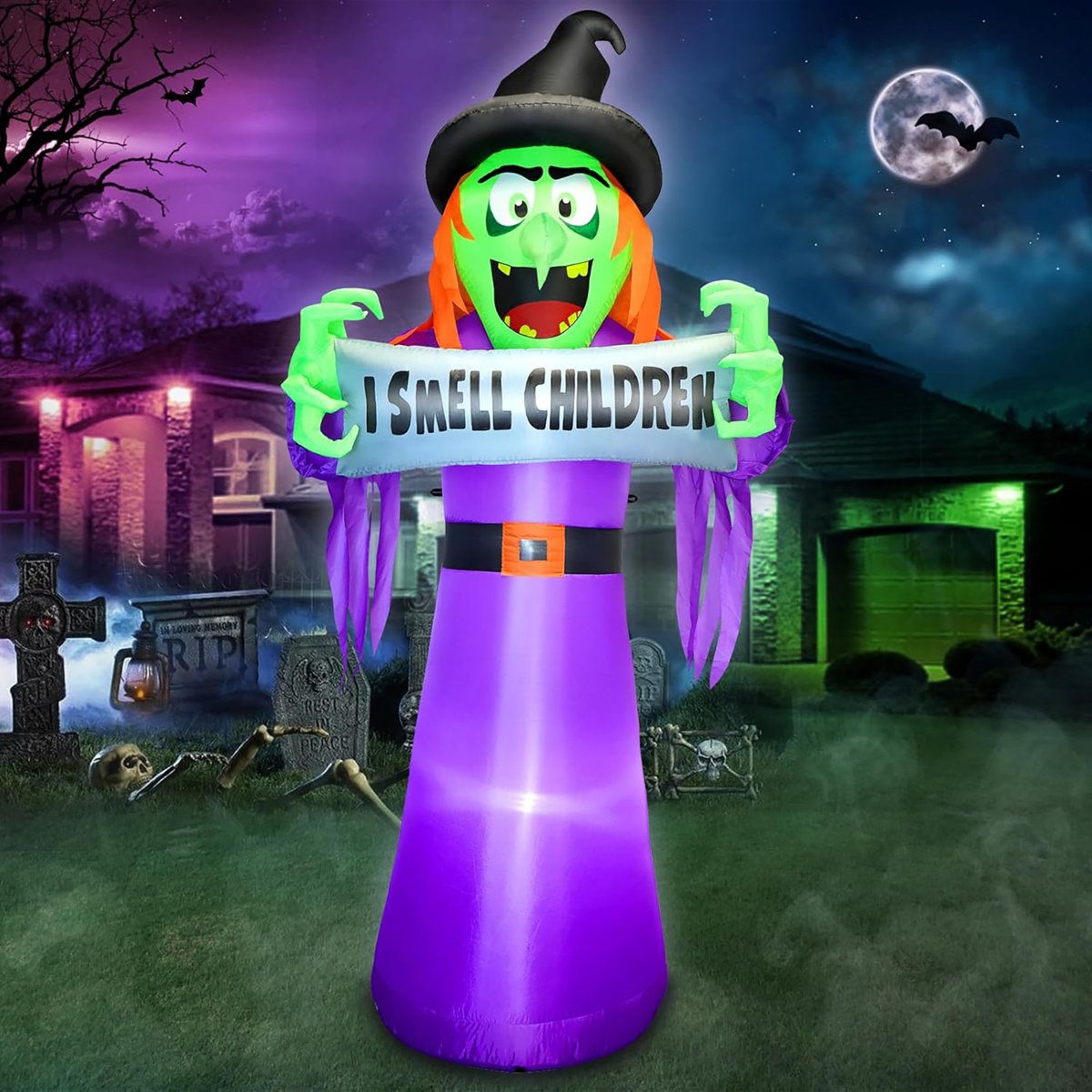 Purple Inflatable Outdoor Decoration With Lighted Design 4