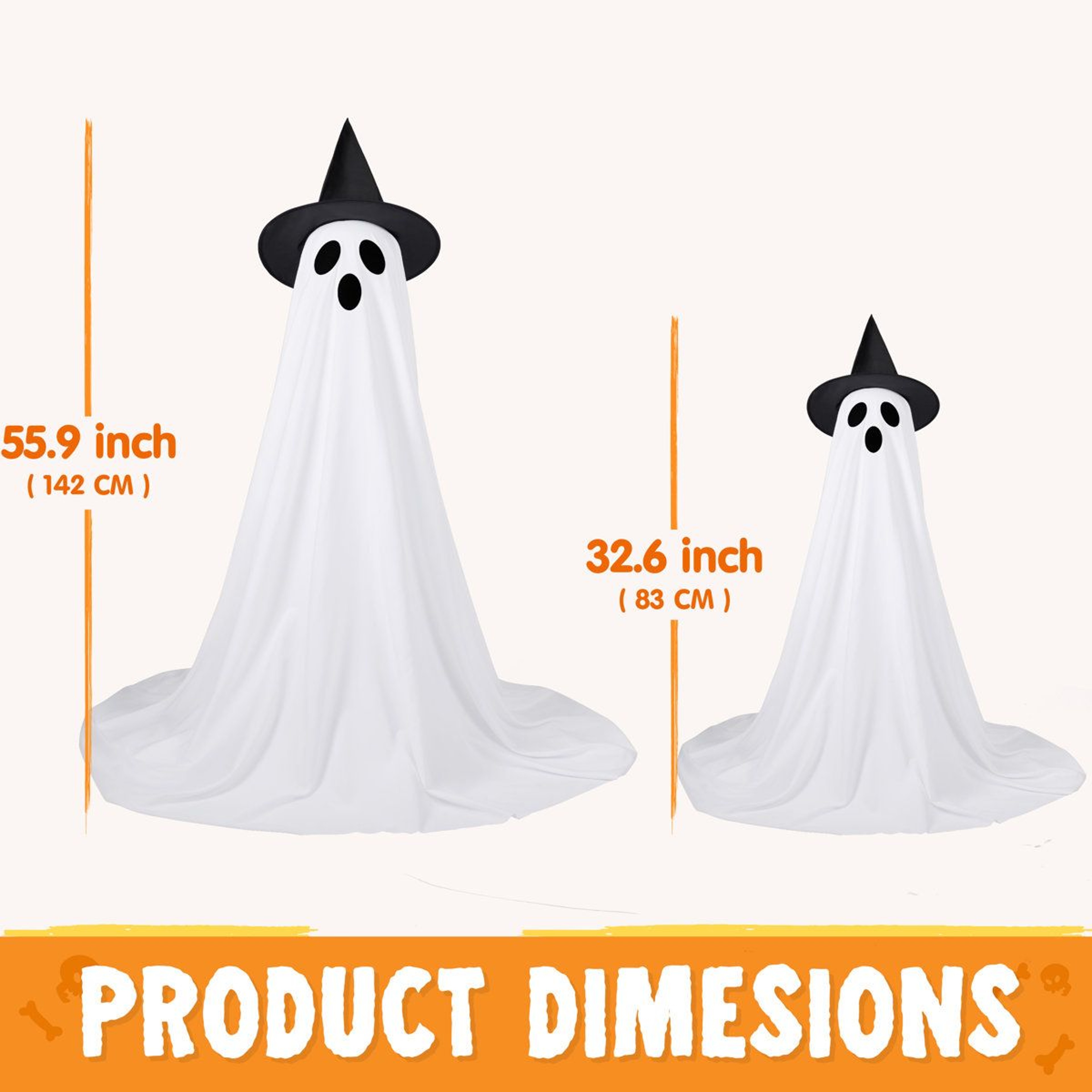 Outdoor Standing Ghost Halloween Decorations 3