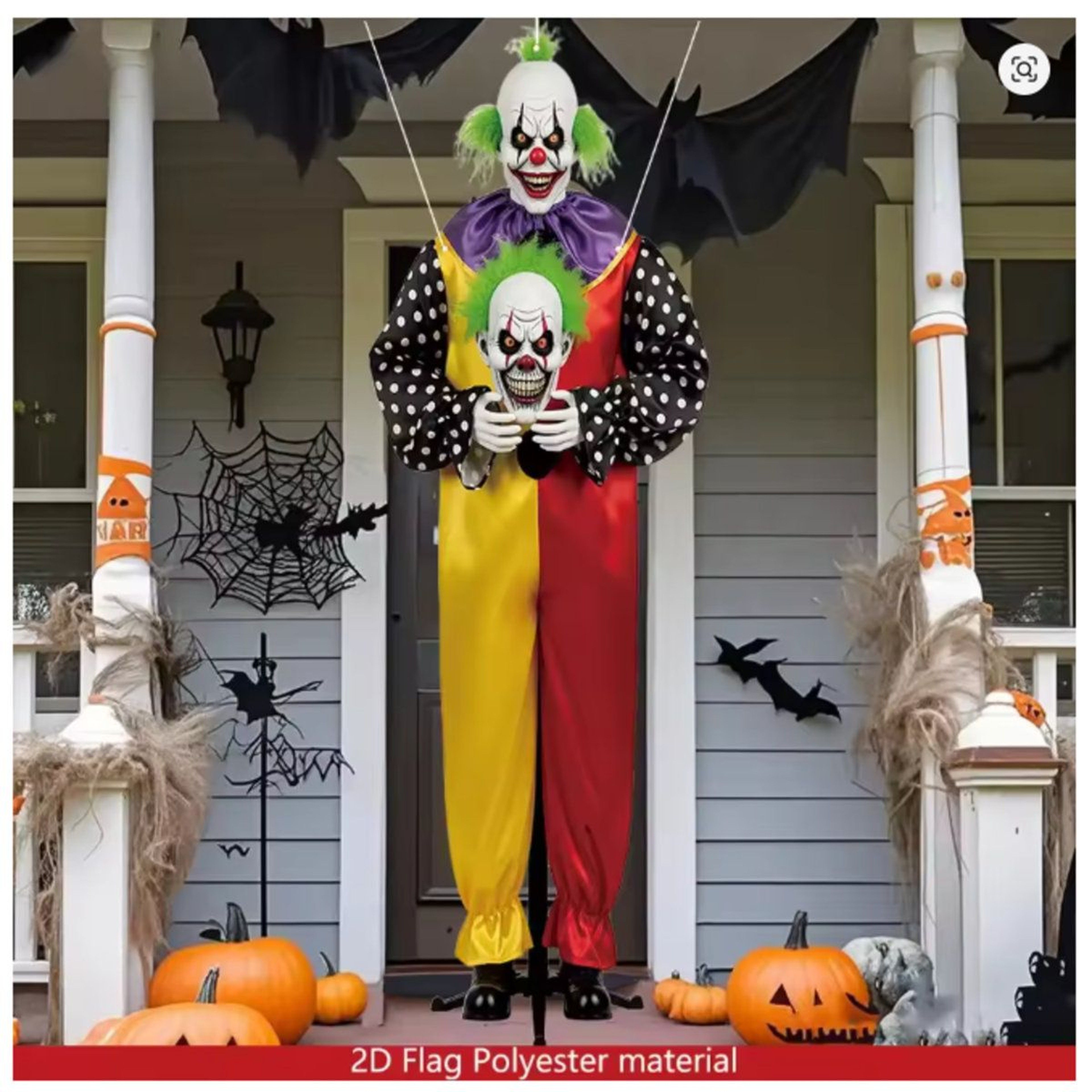 Evil Joker Hanging Halloween Decoration For Indoor And Outdoor Horror Decor 1