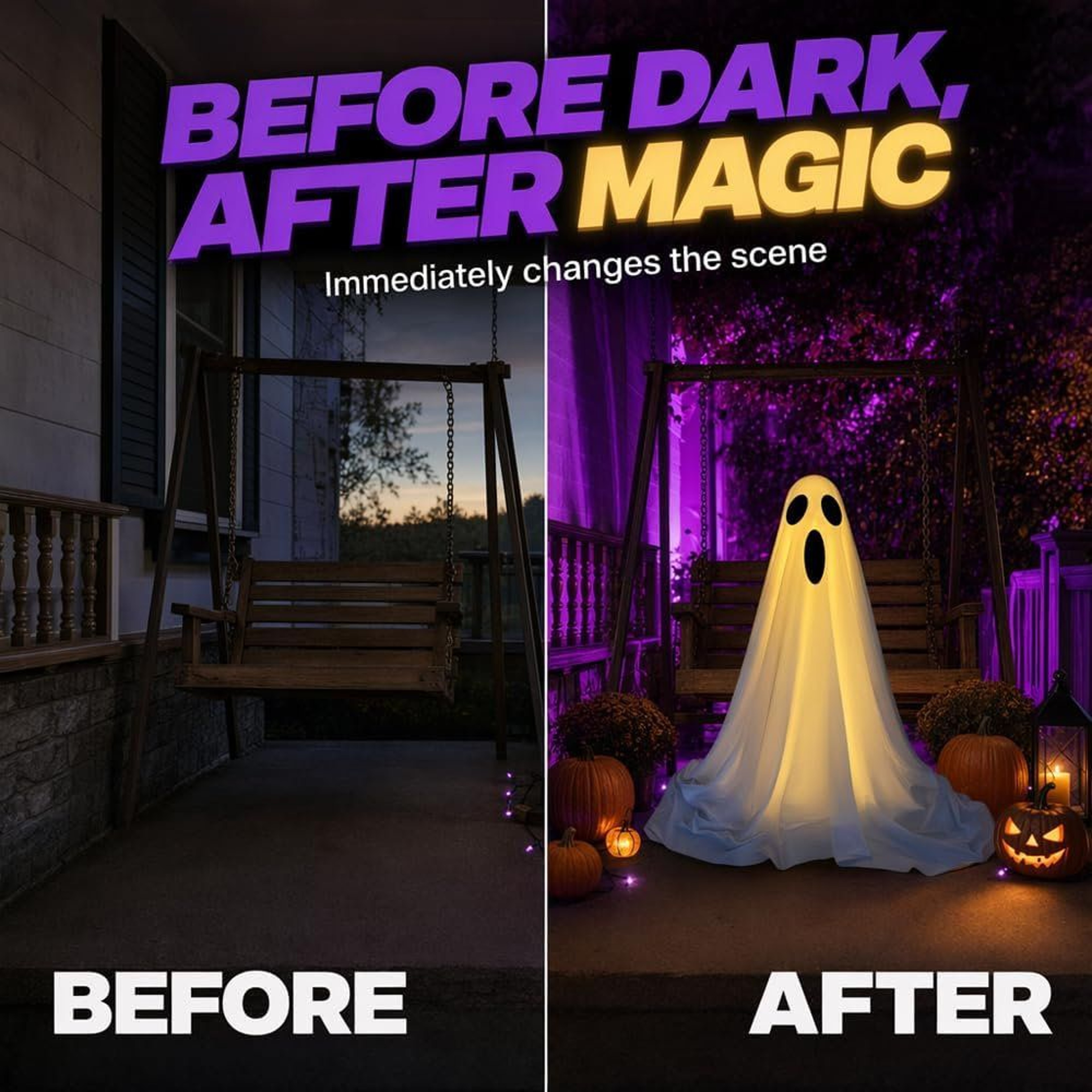 Halloween Light Up Ghost Decorations With LED Lights For Indoor Outdoor Display 4