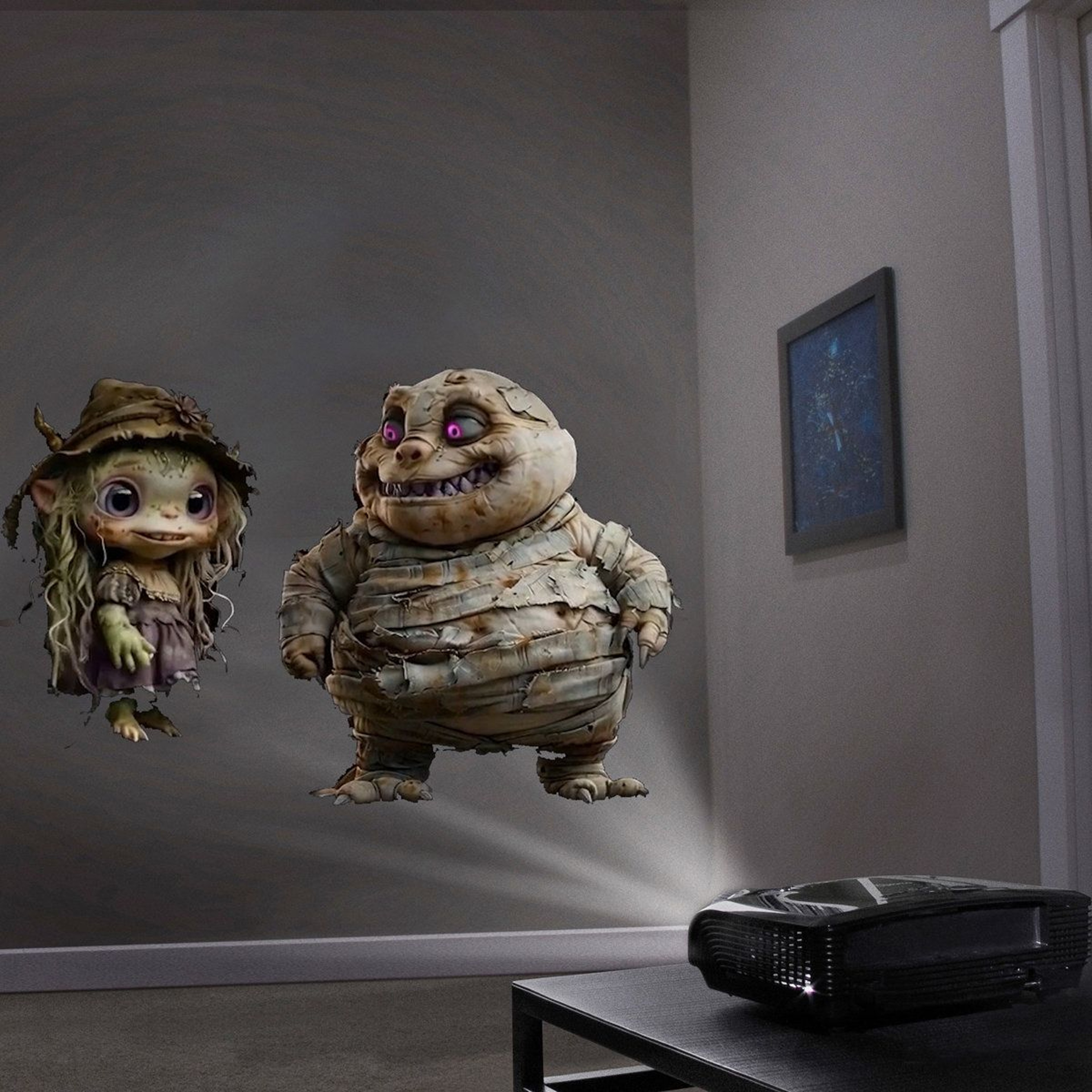 Mini Monsters Halloween Projection Video On USB For Spooky Decor 5