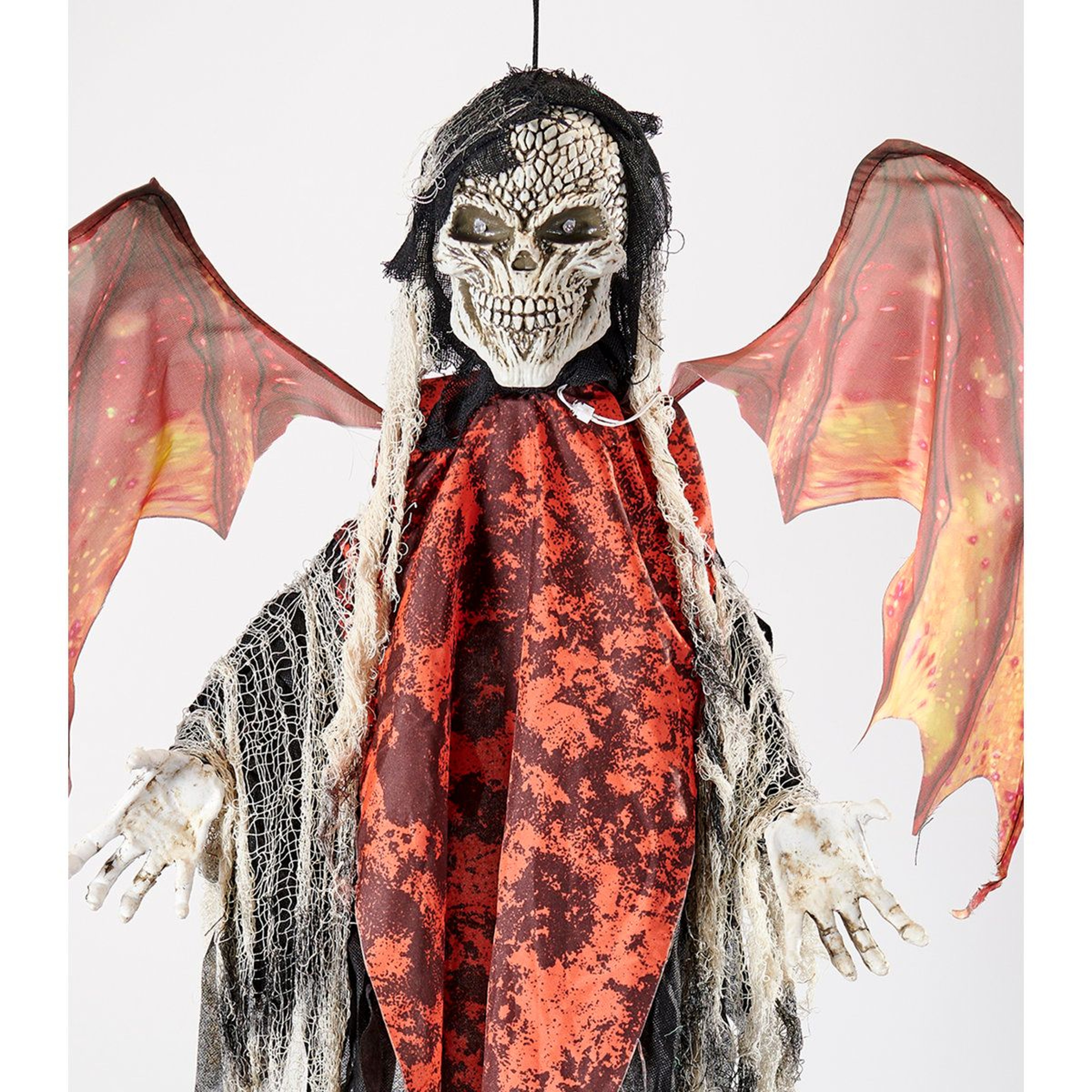 Halloween Light Up Hanging Reaper With Wings And LED Lights 0