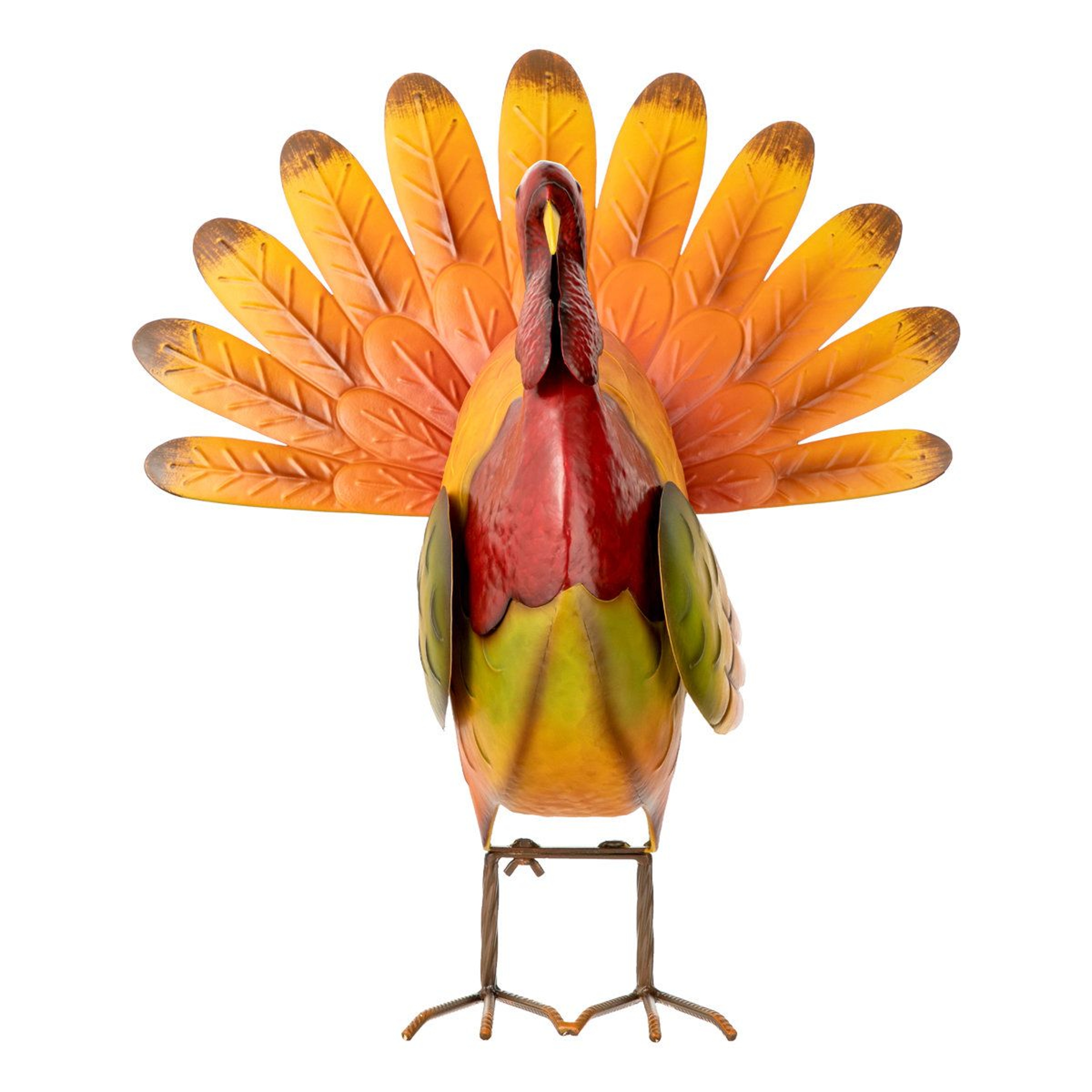 Thanksgiving Outdoor Decoration Metal Figurine In Fall Colors 1